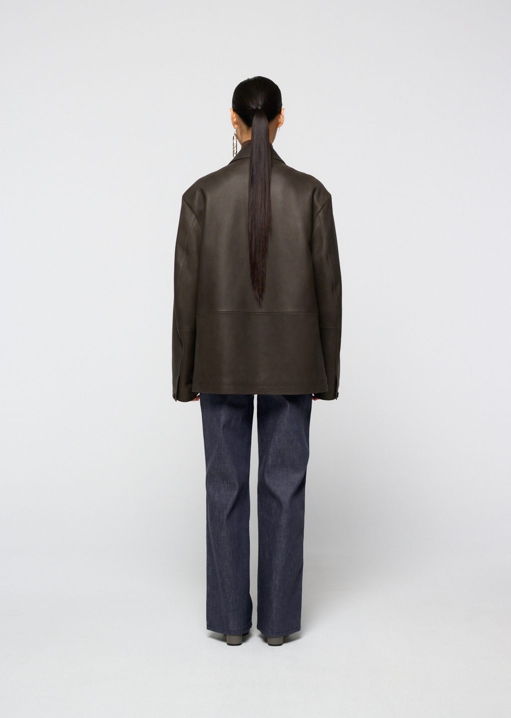 Amomento - Lambskin mid jacket (Brown) product image 4 | TRAB K-Fashion Australia