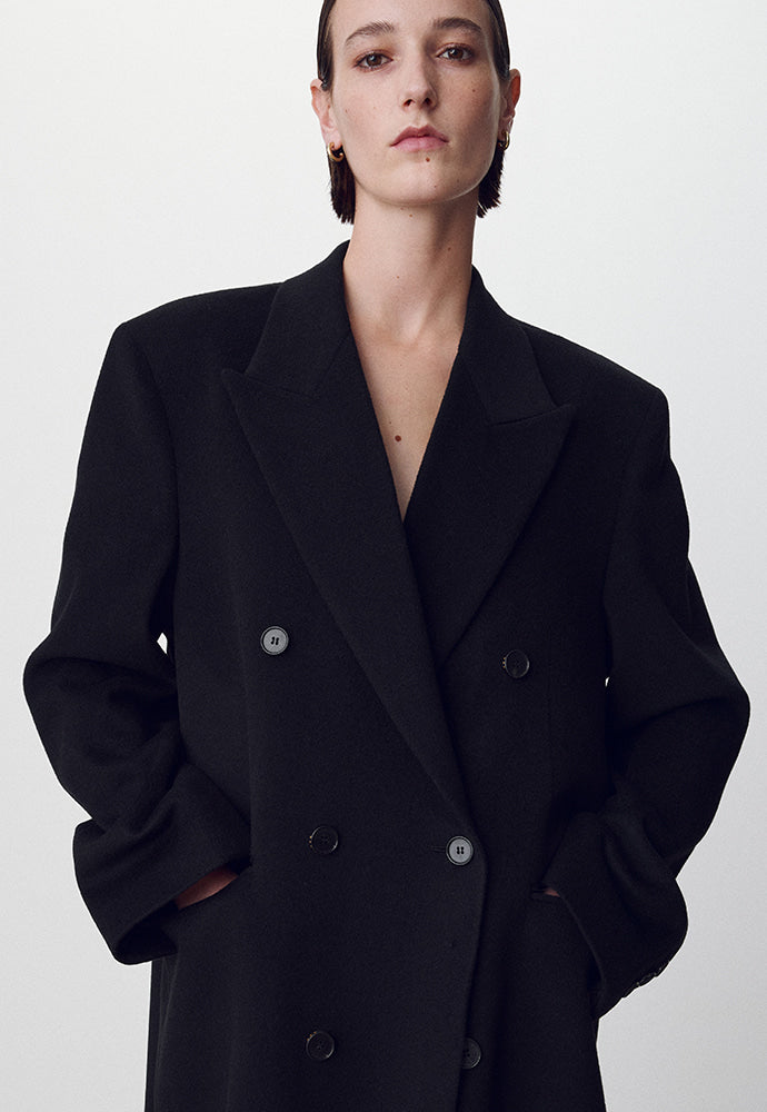 Tonywack - Wool And Cashmere Extra-Long Coat (Black) product image 4 | TRAB K-Fashion Australia