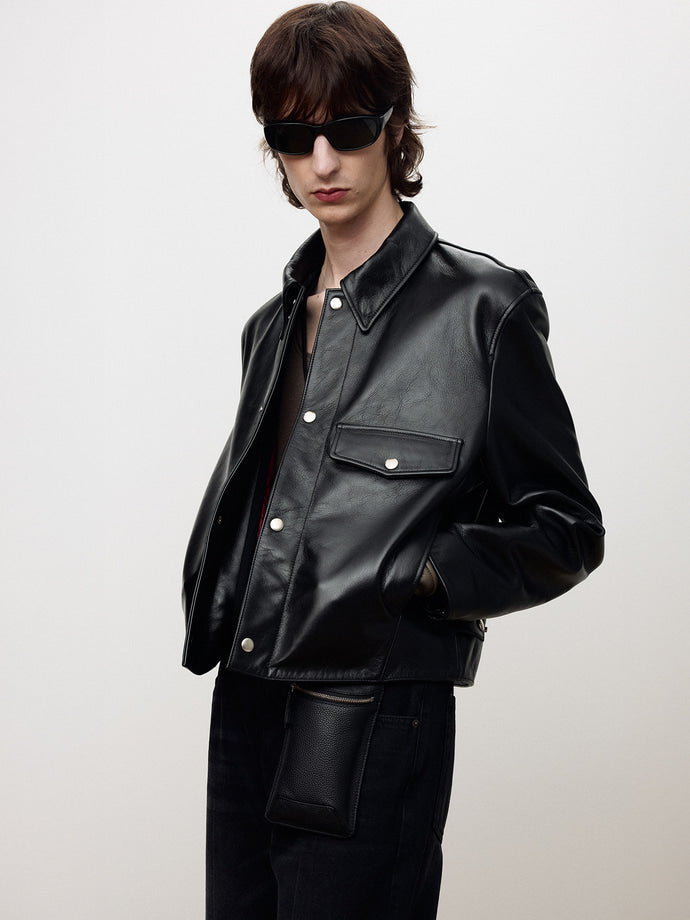 Tonywack - Leather Biker Short Blouson (Black) product image 5 | TRAB K-Fashion Australia