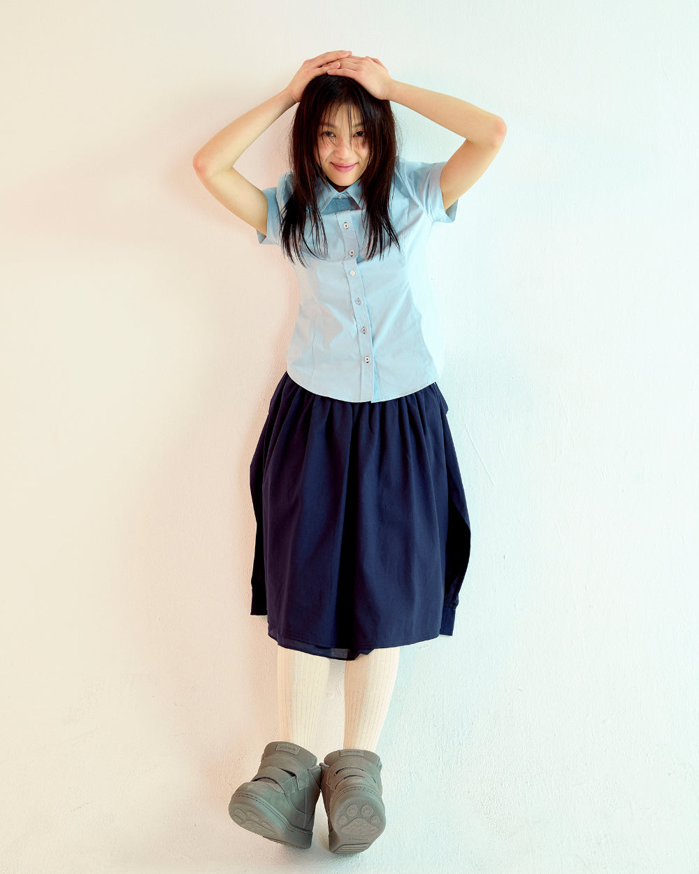 Coyseio - Nana Half Shirt (Sky Blue) product image 4 | TRAB K-Fashion Australia