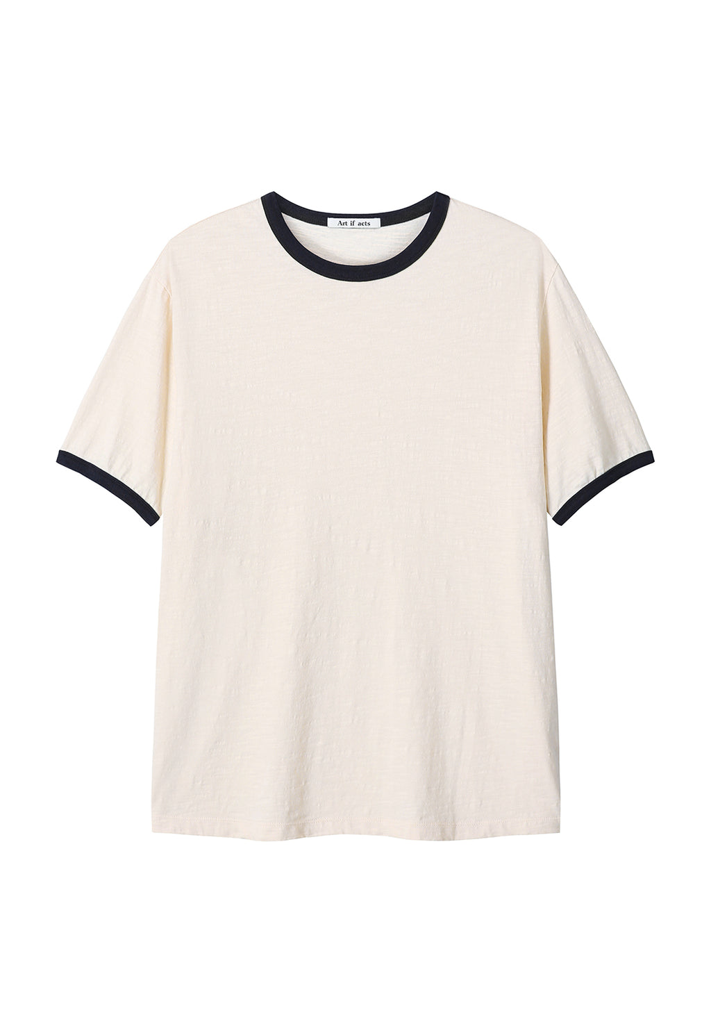 Art if acts - Slub Ringer Tee (Cream/Navy) product image 6 | TRAB K-Fashion Australia