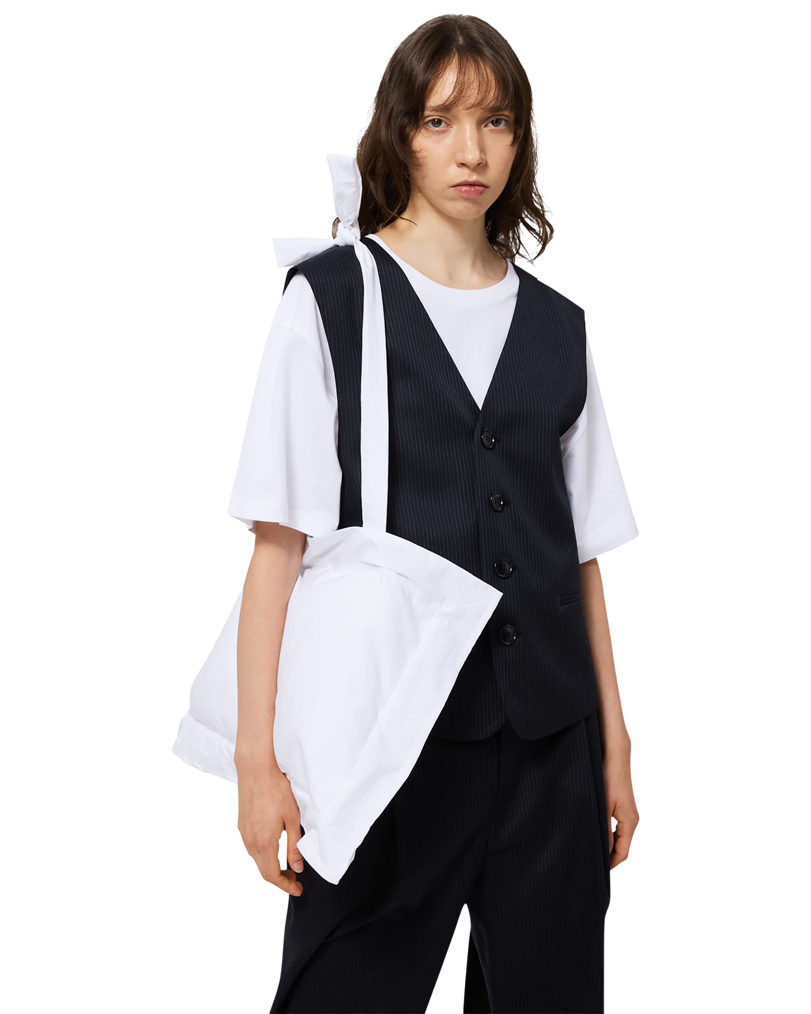 Kimhe Kim - Stripped Classic Vest (Navy) product image 8 | TRAB K-Fashion Australia