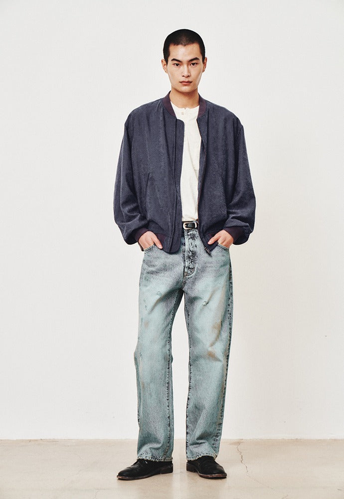 Art if acts - Vintage Cupra Blouson (Vintage Navy) product image 1 | TRAB K-Fashion Australia