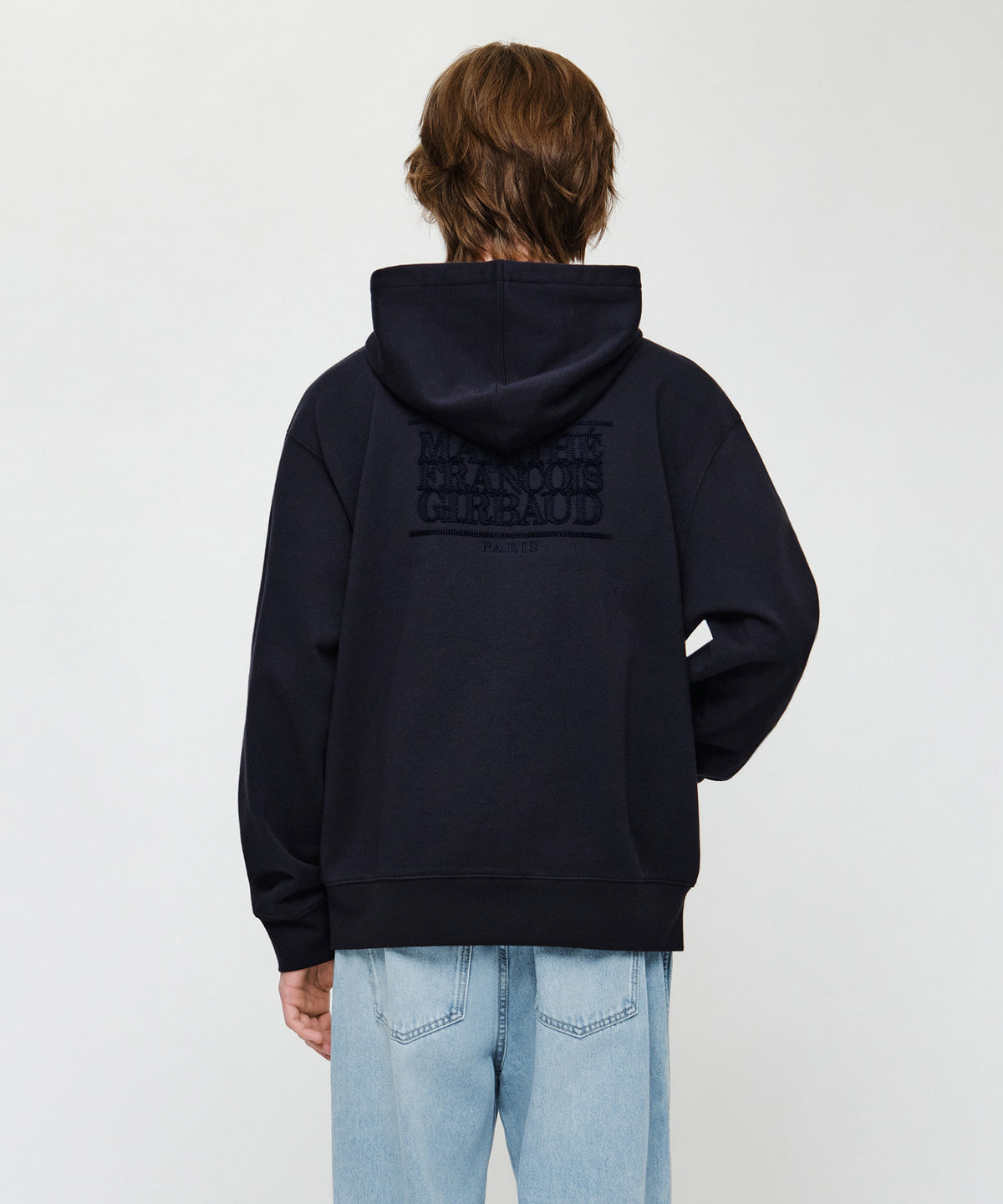 Marithe & Francois Girbaud - Back Classic Logo Hoodie Zipup (Navy) product image 3 | TRAB K-Fashion Australia