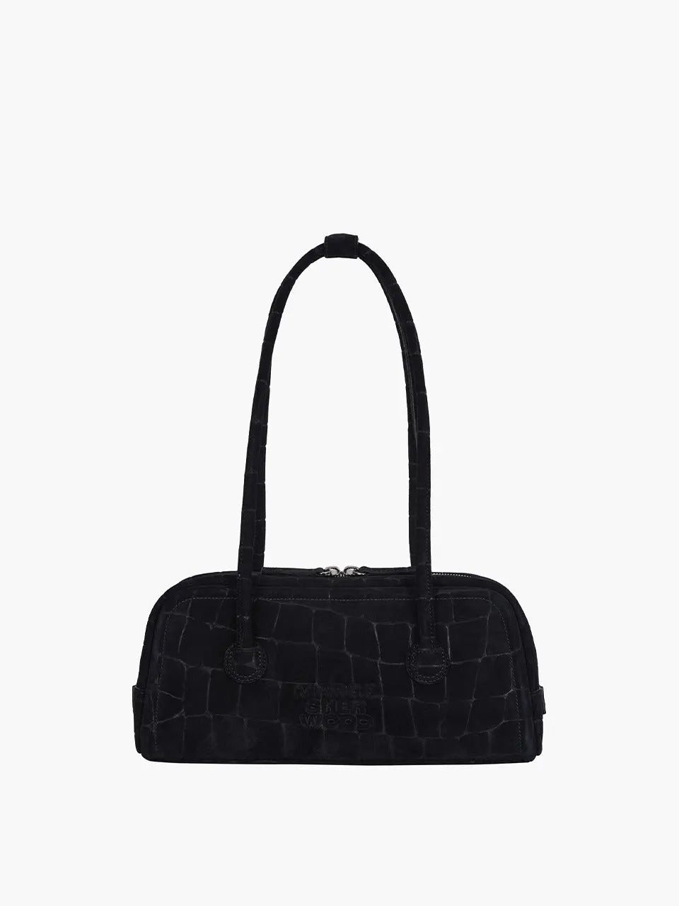 Marge Sherwood - Soft Boston Ew (Black Croc-Effect Suede) product image 1 | TRAB K-Fashion Australia