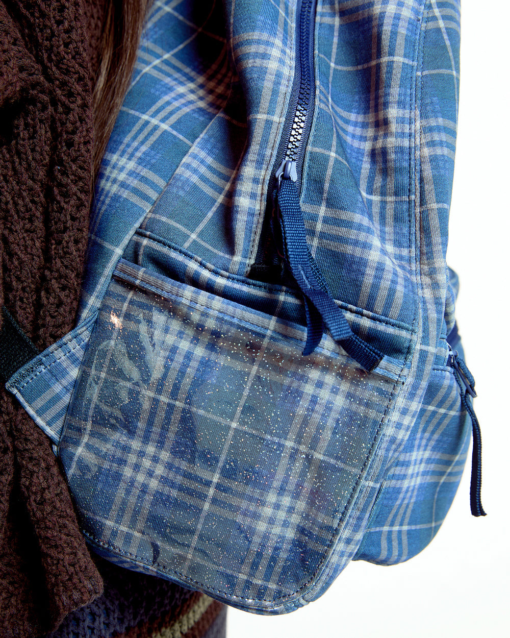 Coyseio - Chunky Sweat Check Backpack (Navy) product image 5 | TRAB K-Fashion Australia