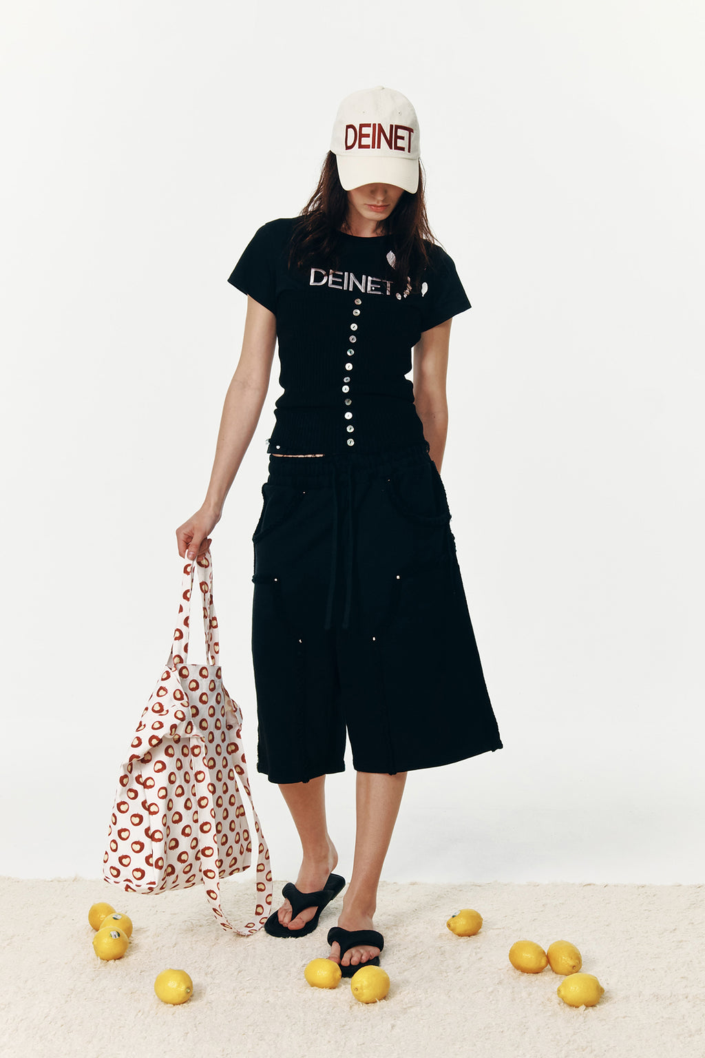 Deinet - Deinet Button Point Top (Black) product image 1 | TRAB K-Fashion Australia