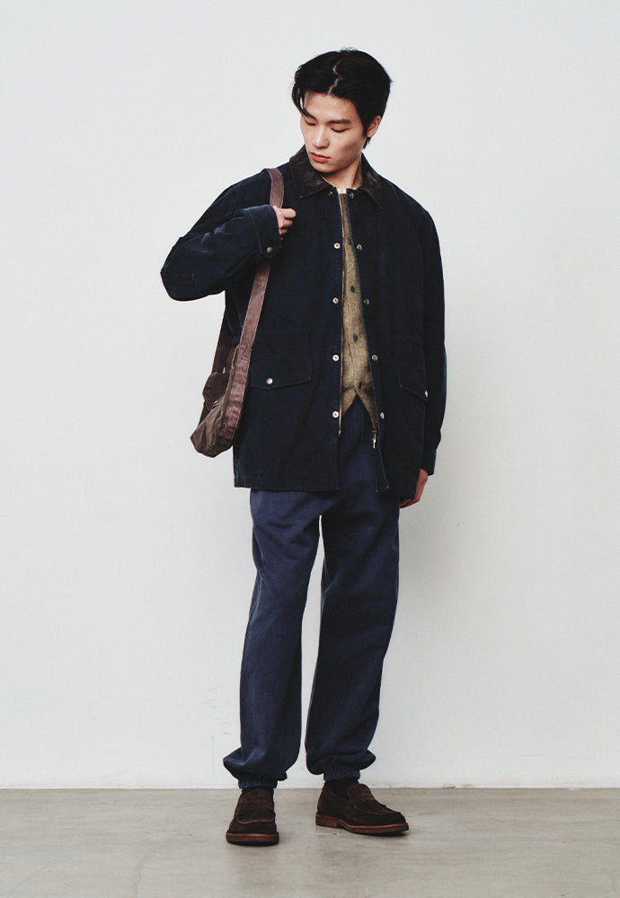 Art if acts - Leather Collar Garment Field Jacket (Faded Black) product image 4 | TRAB K-Fashion Australia