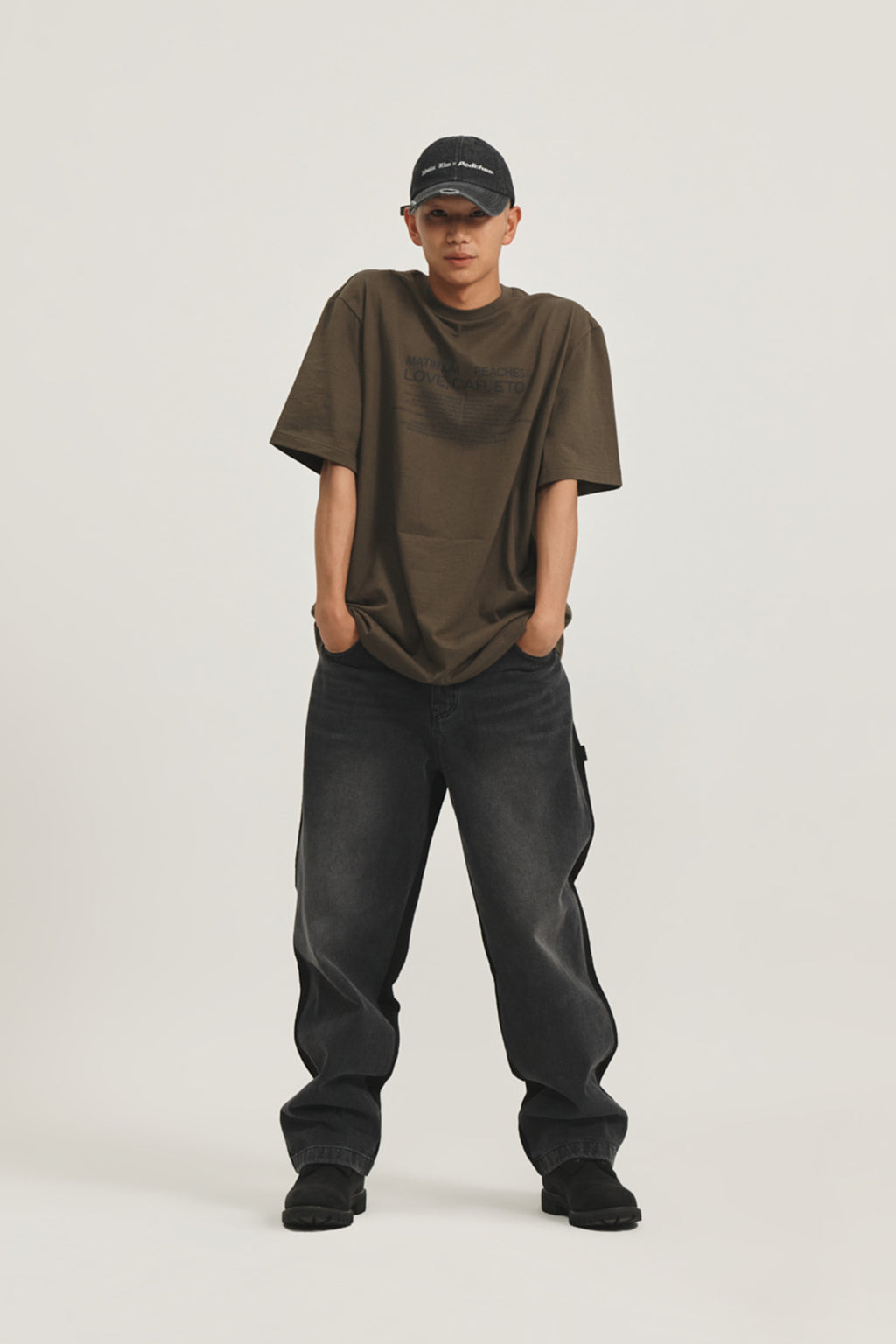 Matin Kim - Peaches Love Car Etc Graphic Top (Khaki) product image 13 | TRAB K-Fashion Australia