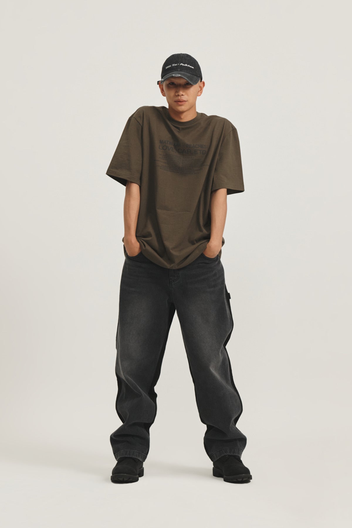 Matin Kim - Peaches Love Car Etc Graphic Top (Khaki) product image 13 | TRAB K-Fashion Australia