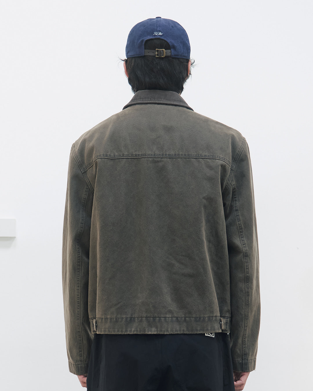 Kijun - Washed Leather Work Jacket (Khaki Brown) product image 3 | TRAB K-Fashion Australia