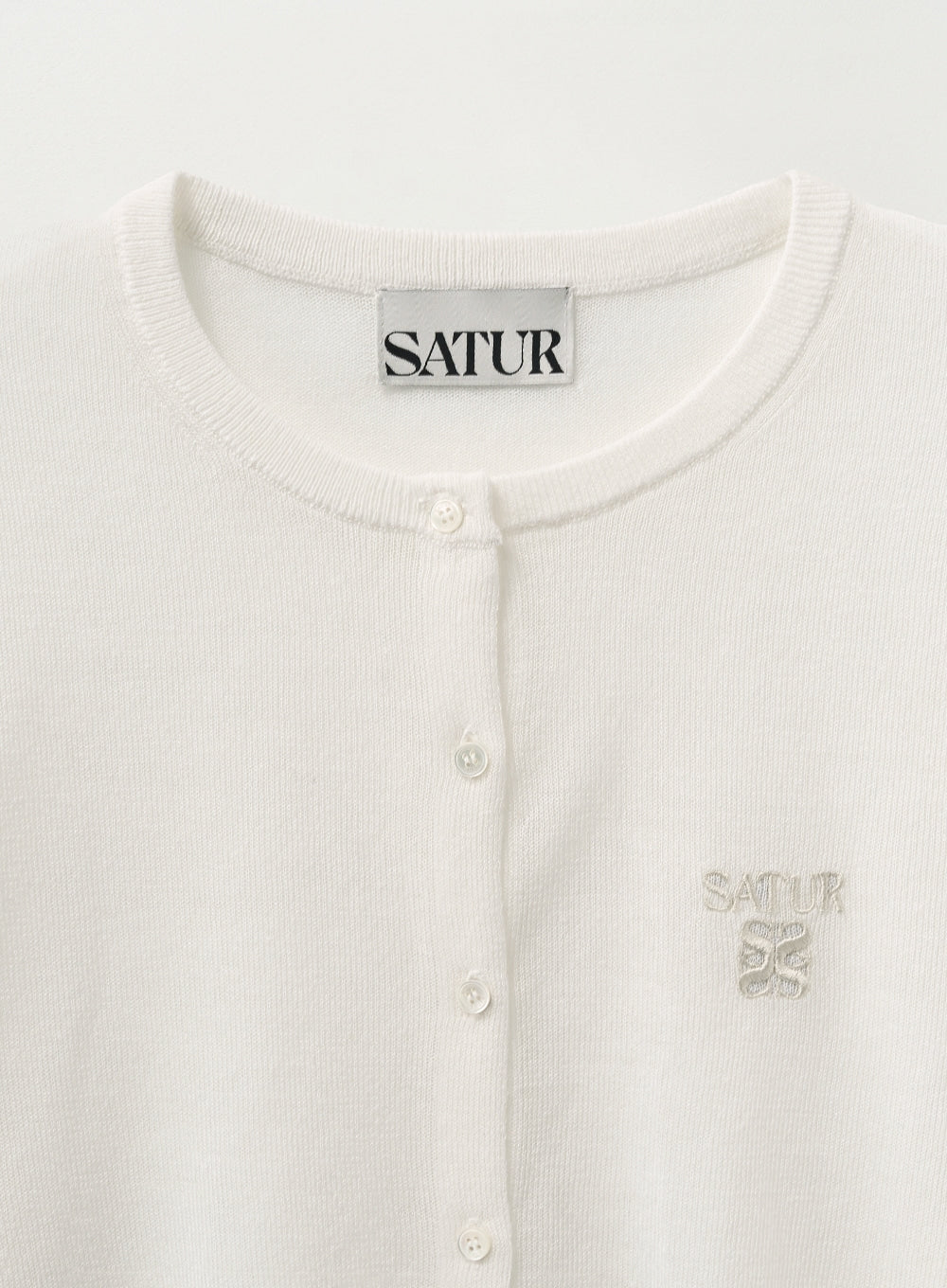 Satur - (W) Sheer Linen Long Sleeve Cardigan (Cream) product image 3 | TRAB K-Fashion Australia