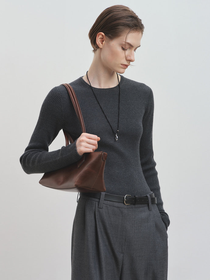 Tonywack - Super Fine Wool Ribbed Sweater (Charcoal) product image 5 | TRAB K-Fashion Australia