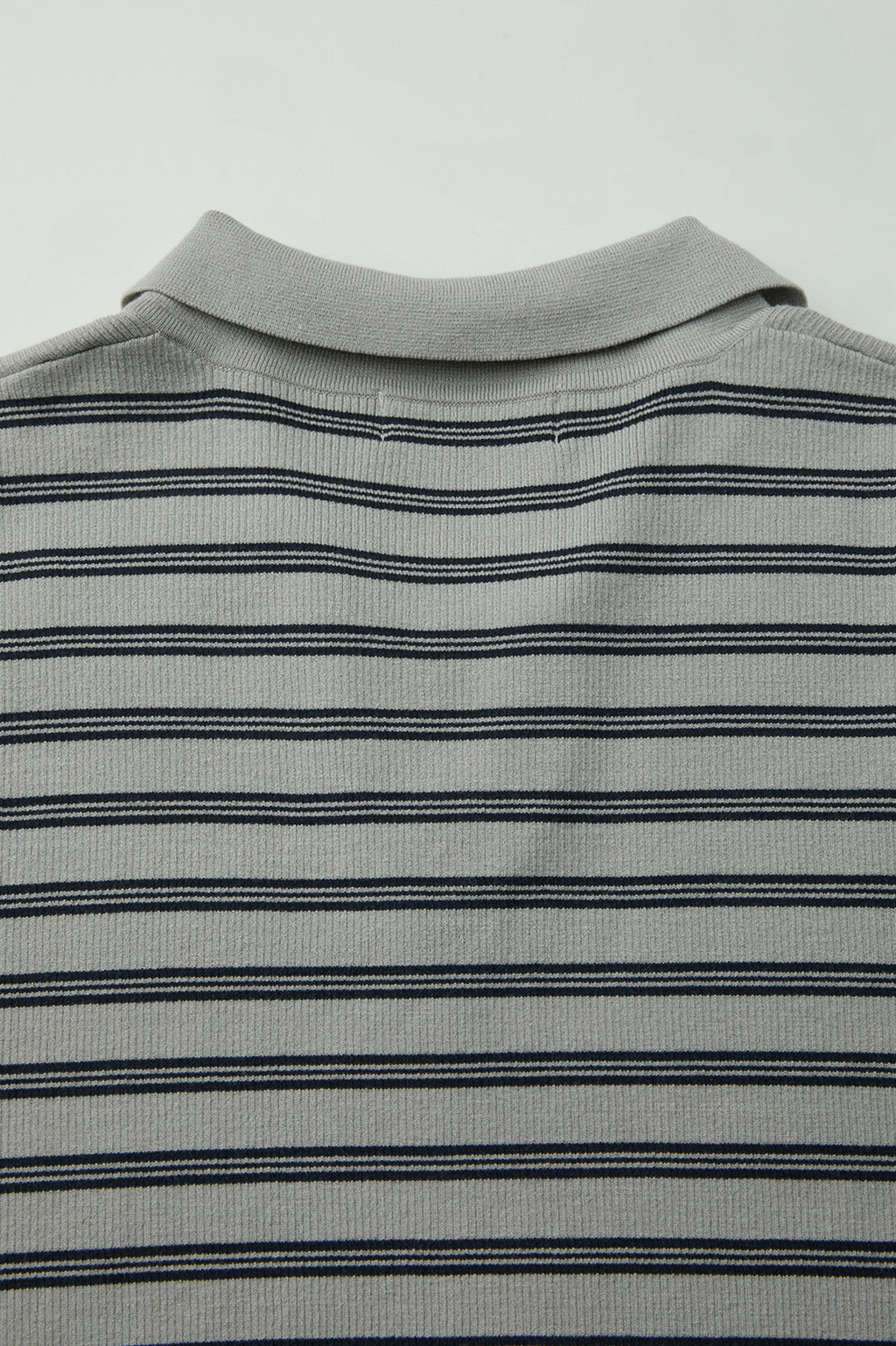 Coor - Open-Collar Stripe Sweater (Light Gray) product image 6 | TRAB K-Fashion Australia