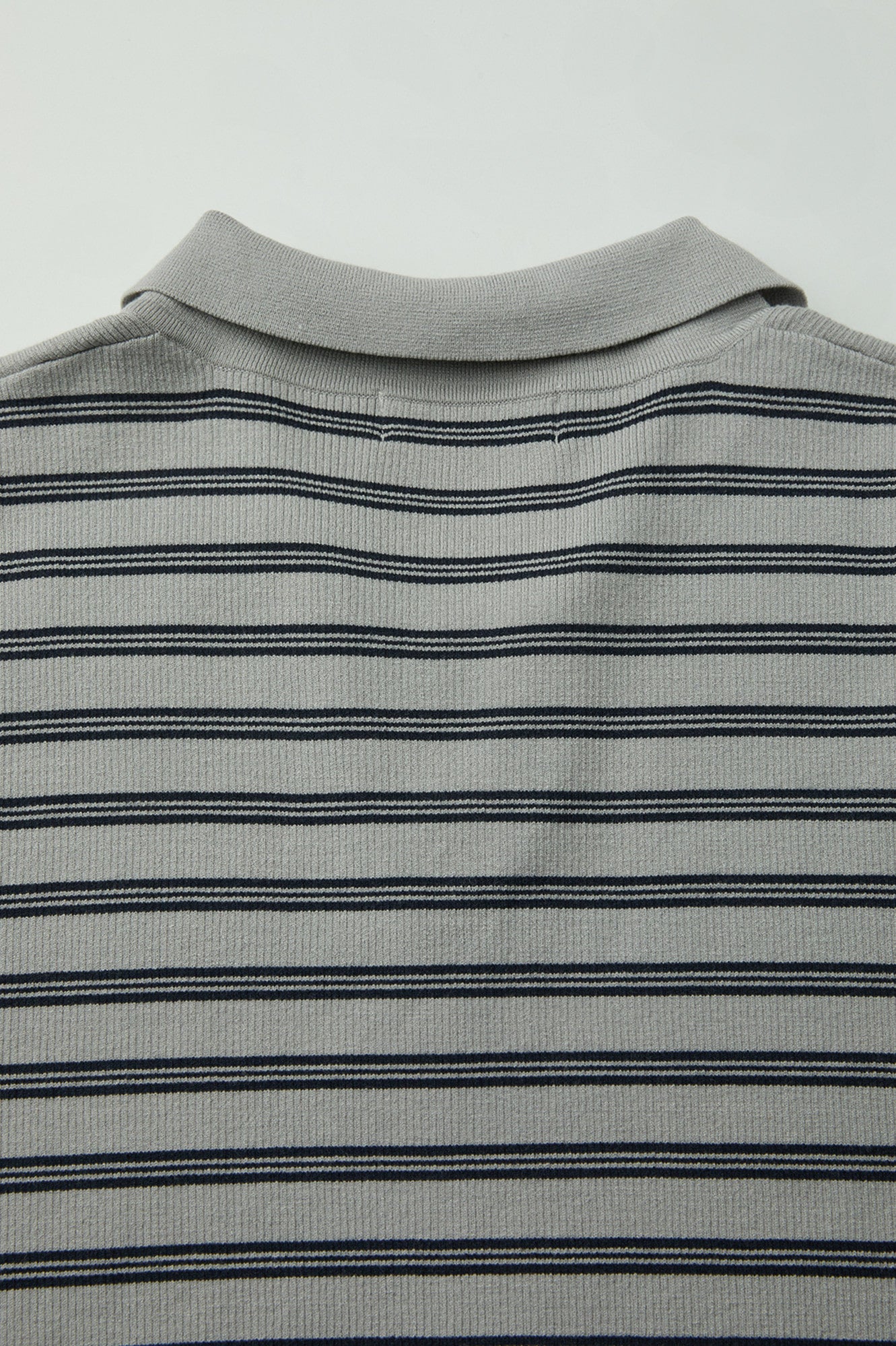 Coor - Open-Collar Stripe Sweater (Light Gray) product image 6 | TRAB K-Fashion Australia