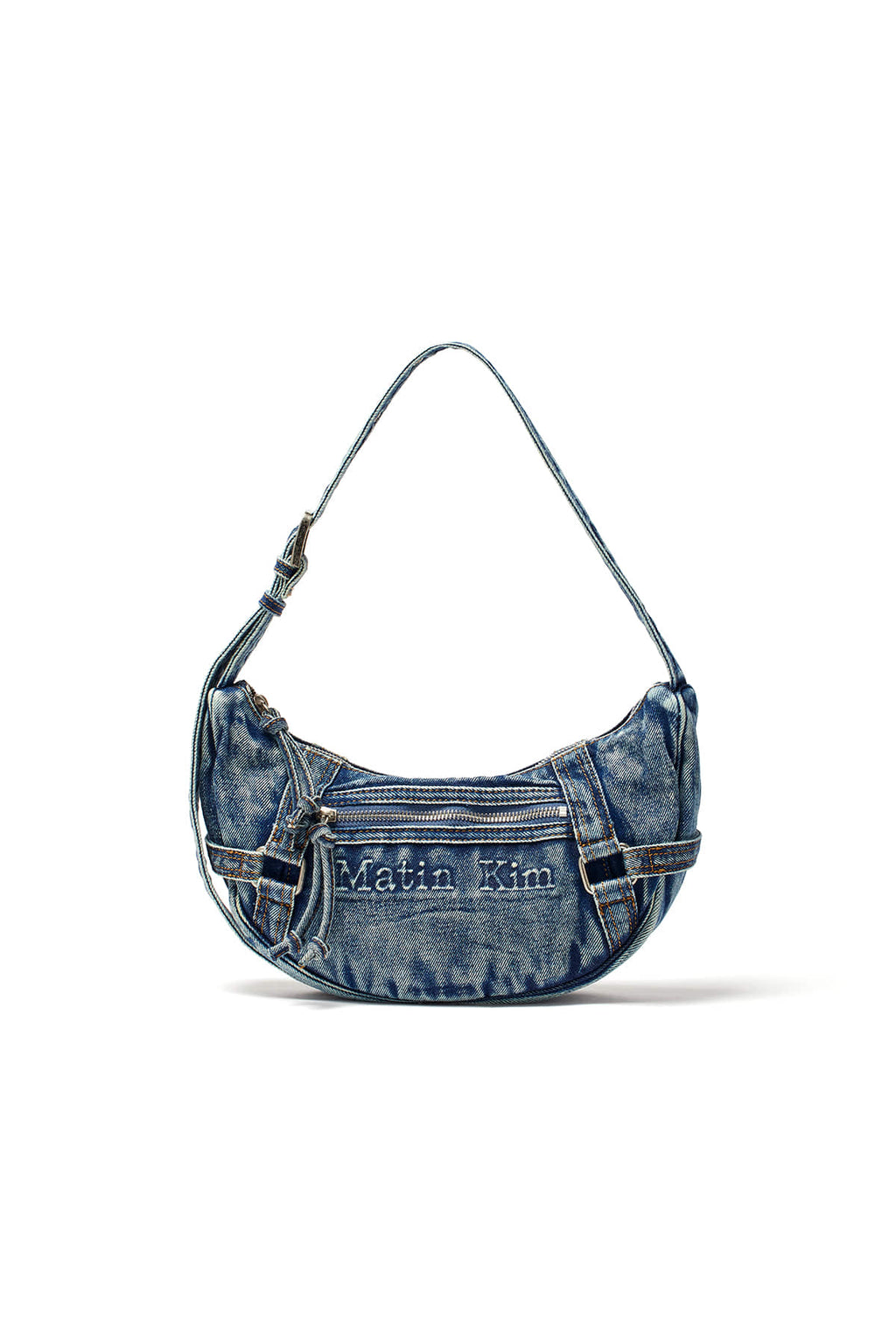 Matin Kim - Matin Washed Denim Mini Hobo Bag (Blue) product image 1 | TRAB K-Fashion Australia
