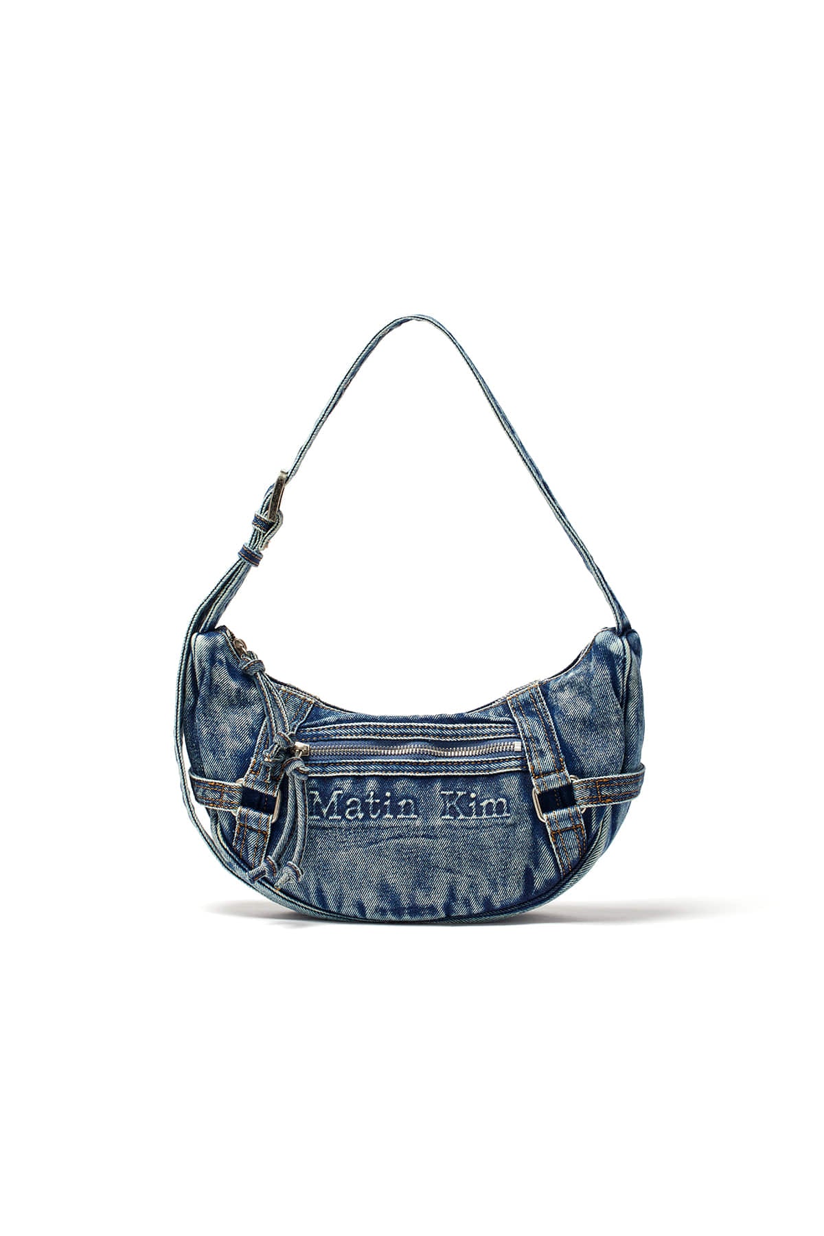 Matin Kim - Matin Washed Denim Mini Hobo Bag (Blue) product image 1 | TRAB K-Fashion Australia