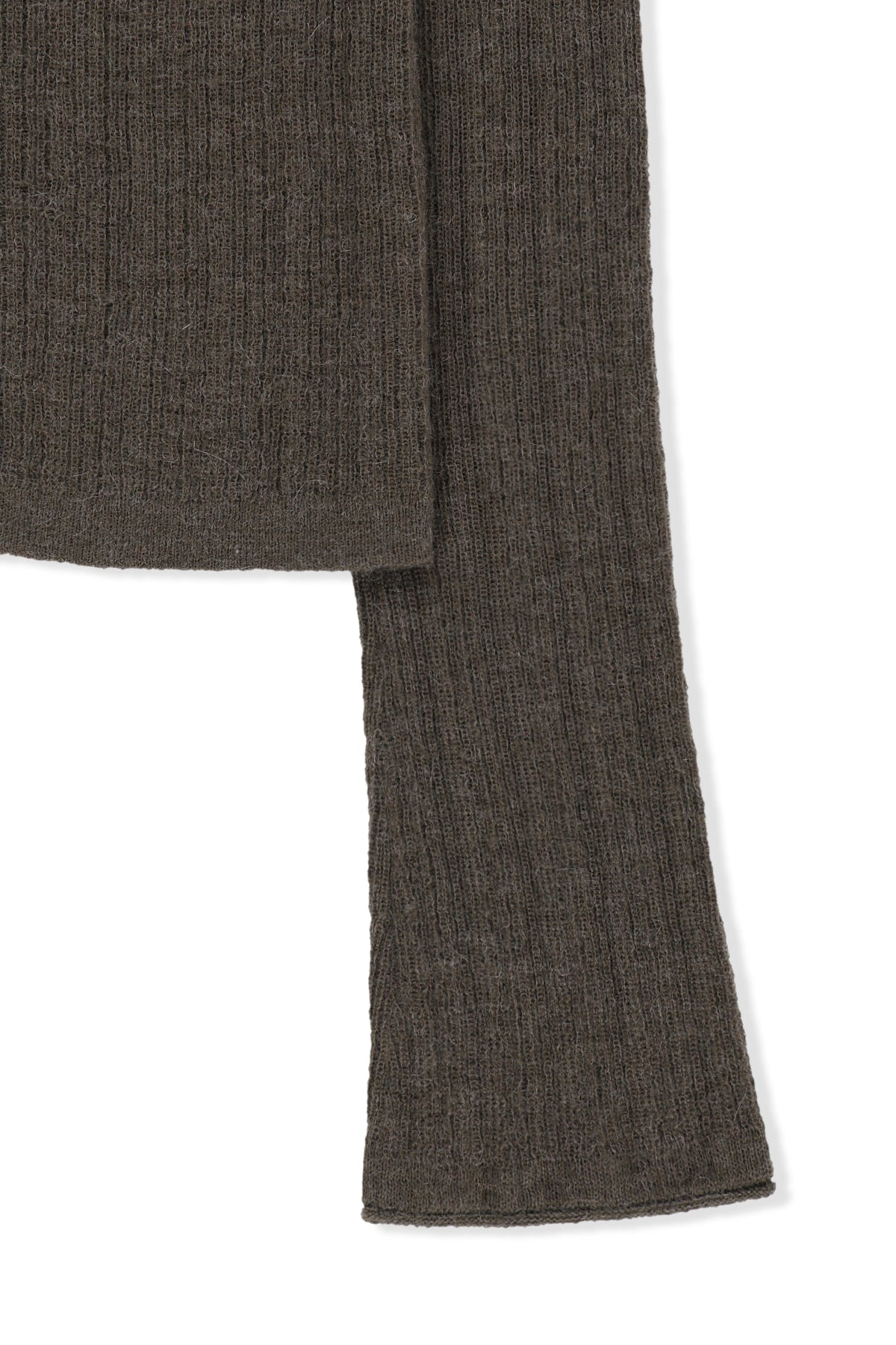 Matin Kim - Two Way Texture Knit Top (Khaki Brown) product image 4 | TRAB K-Fashion Australia