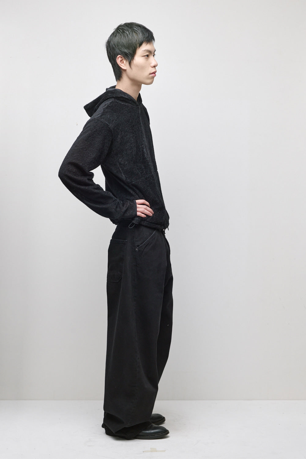 Hatchingroom - Fuzzy Mesh Hoodie (Black) product image 13 | TRAB K-Fashion Australia