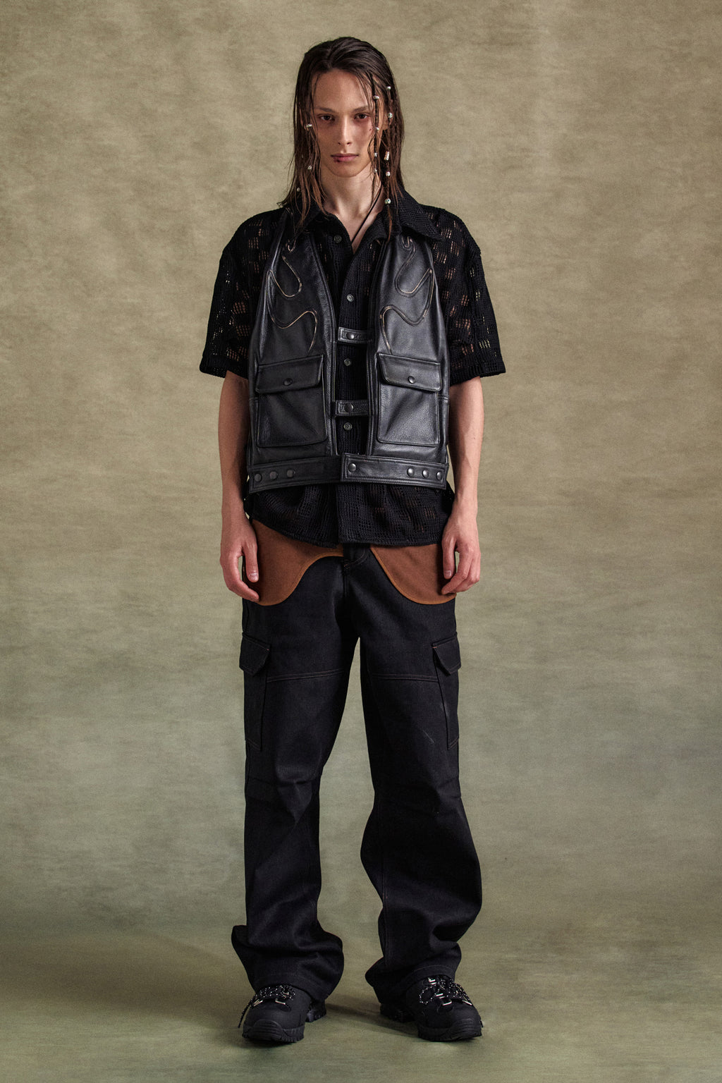 Andersson Bell - Letto Knitted Shirts (Black) product image 8 | TRAB K-Fashion Australia