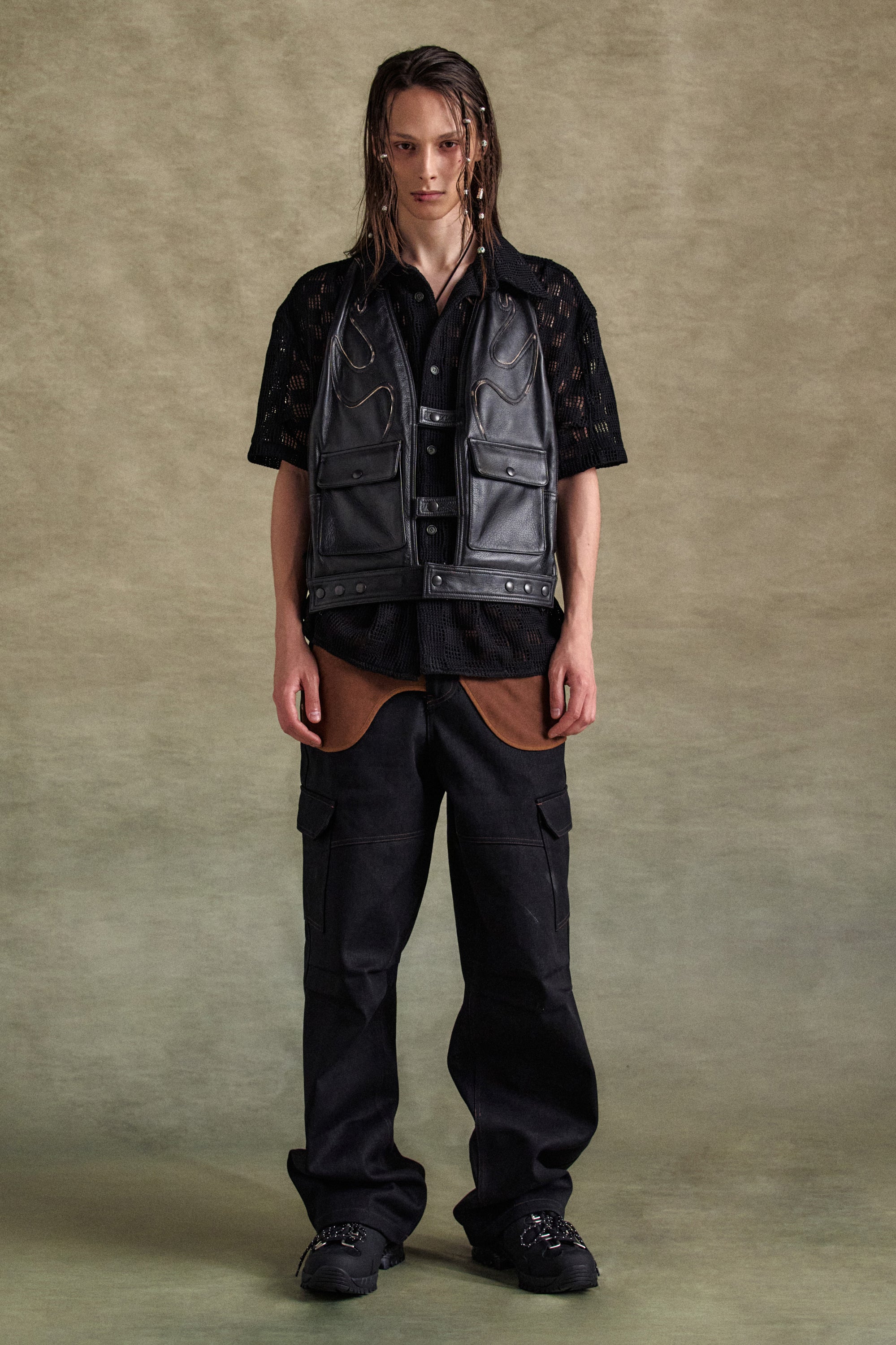 Andersson Bell - Letto Knitted Shirts (Black) product image 8 | TRAB K-Fashion Australia