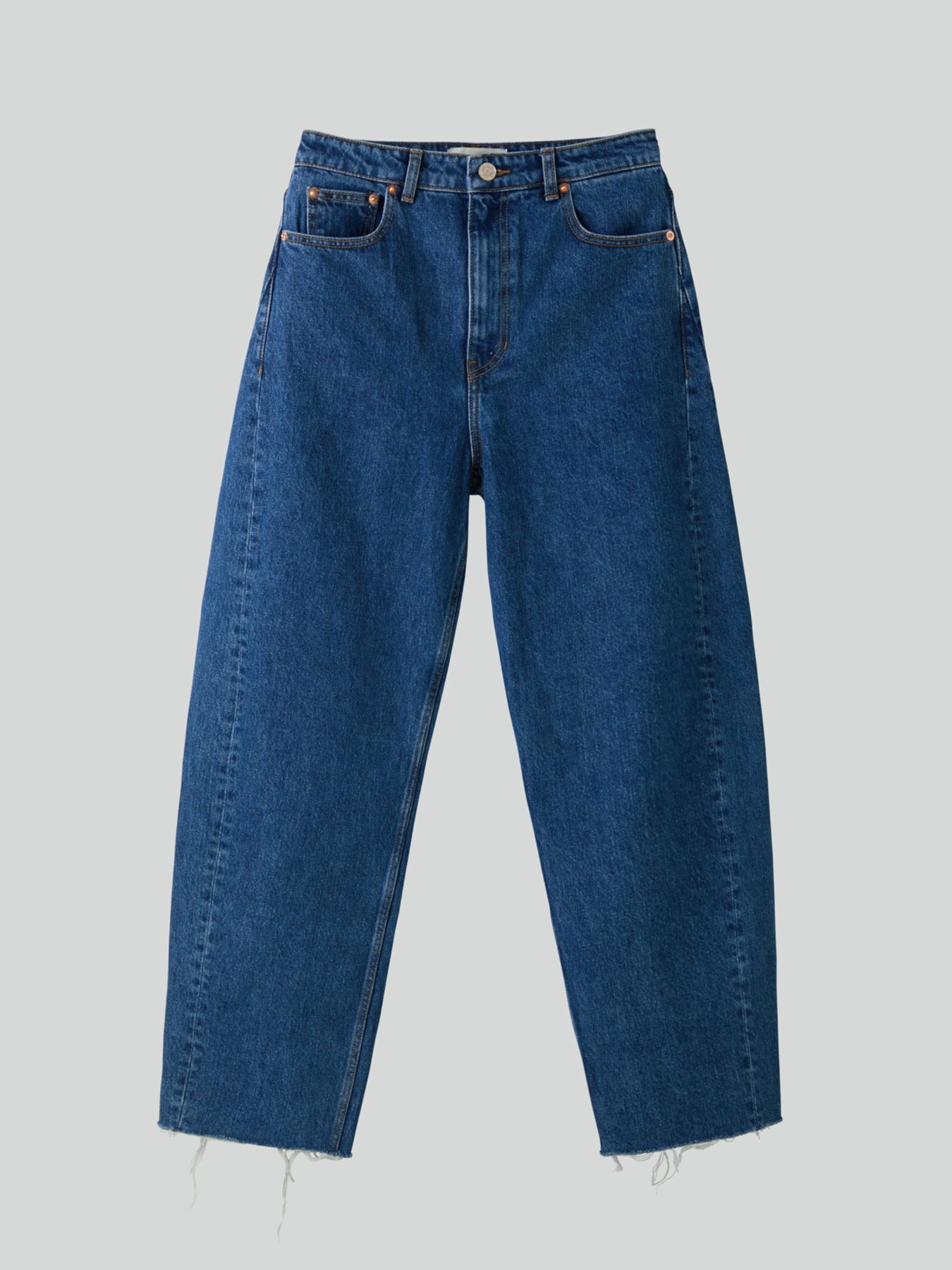Recto - 90S High-Rise Curved Leg Jeans (Blue) product image 1 | TRAB K-Fashion Australia