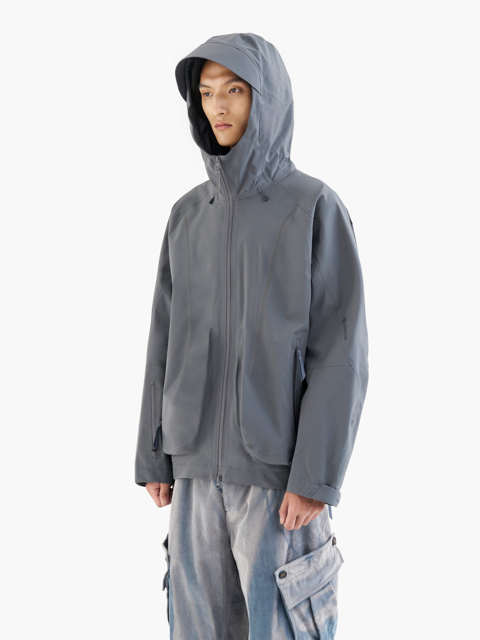 Jiyong Kim - Gore-Tex Draped Windbreaker (Grey) product image 5 | TRAB K-Fashion Australia