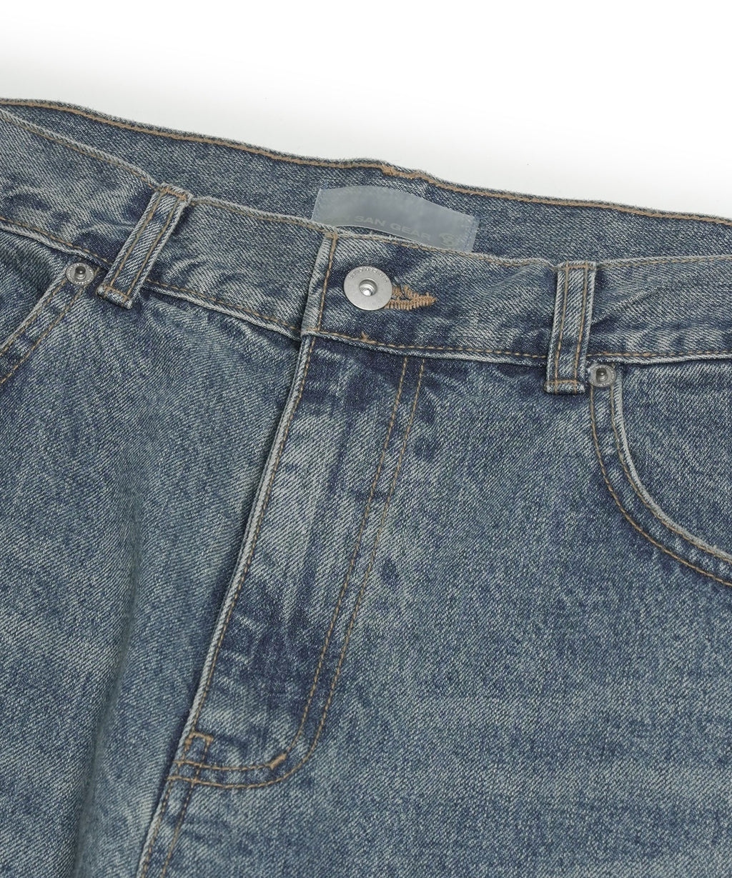 San San Gear - Washing Denim Pants (Blue) product image 6 | TRAB K-Fashion Australia