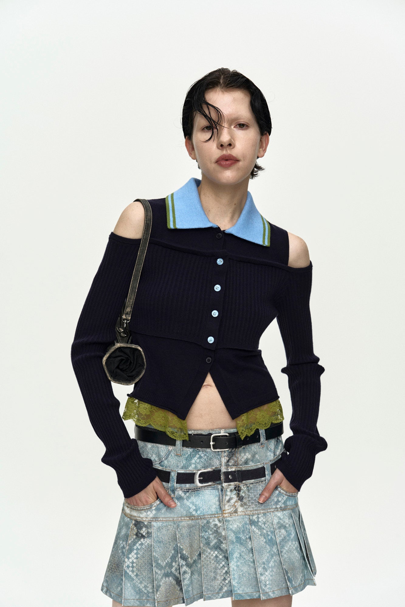 Andersson Bell - Python Fade Denim Printed Skirt (Blue) product image 5 | TRAB K-Fashion Australia