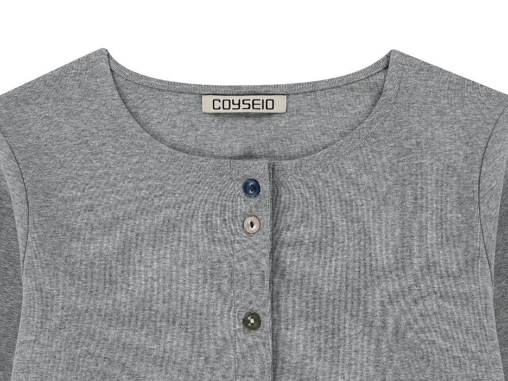 Coyseio - Raw Edge Cardigan (Melange Grey) product image 15 | TRAB K-Fashion Australia