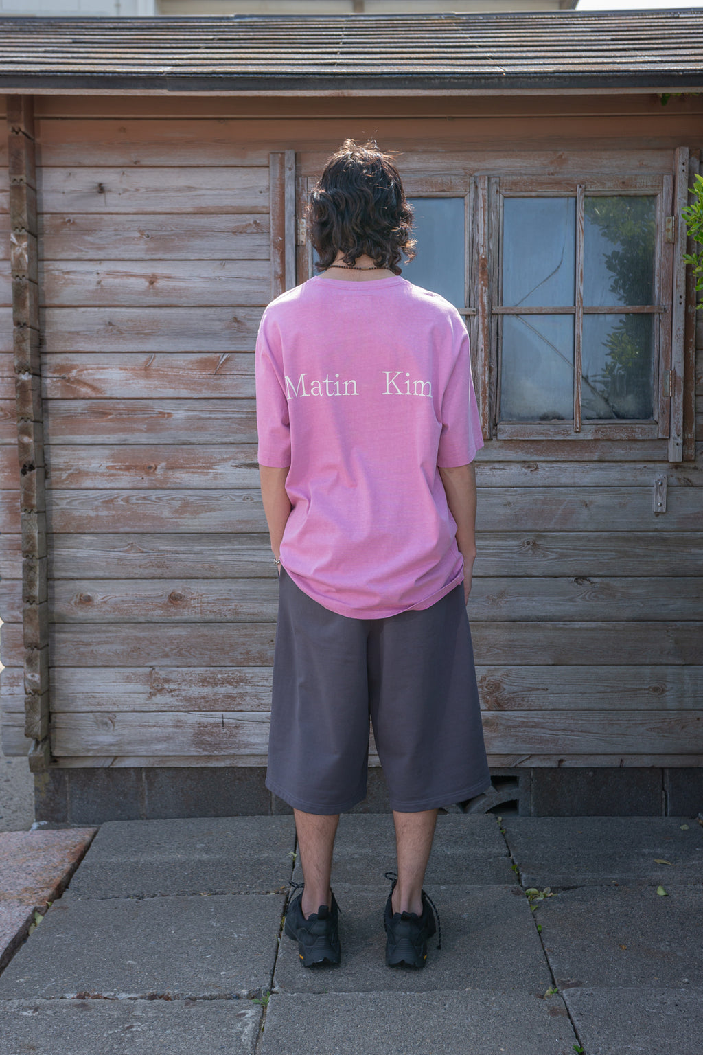 Matin Kim - Banding Bermuda Sweatpants (Charcoal) product image 8 | TRAB K-Fashion Australia