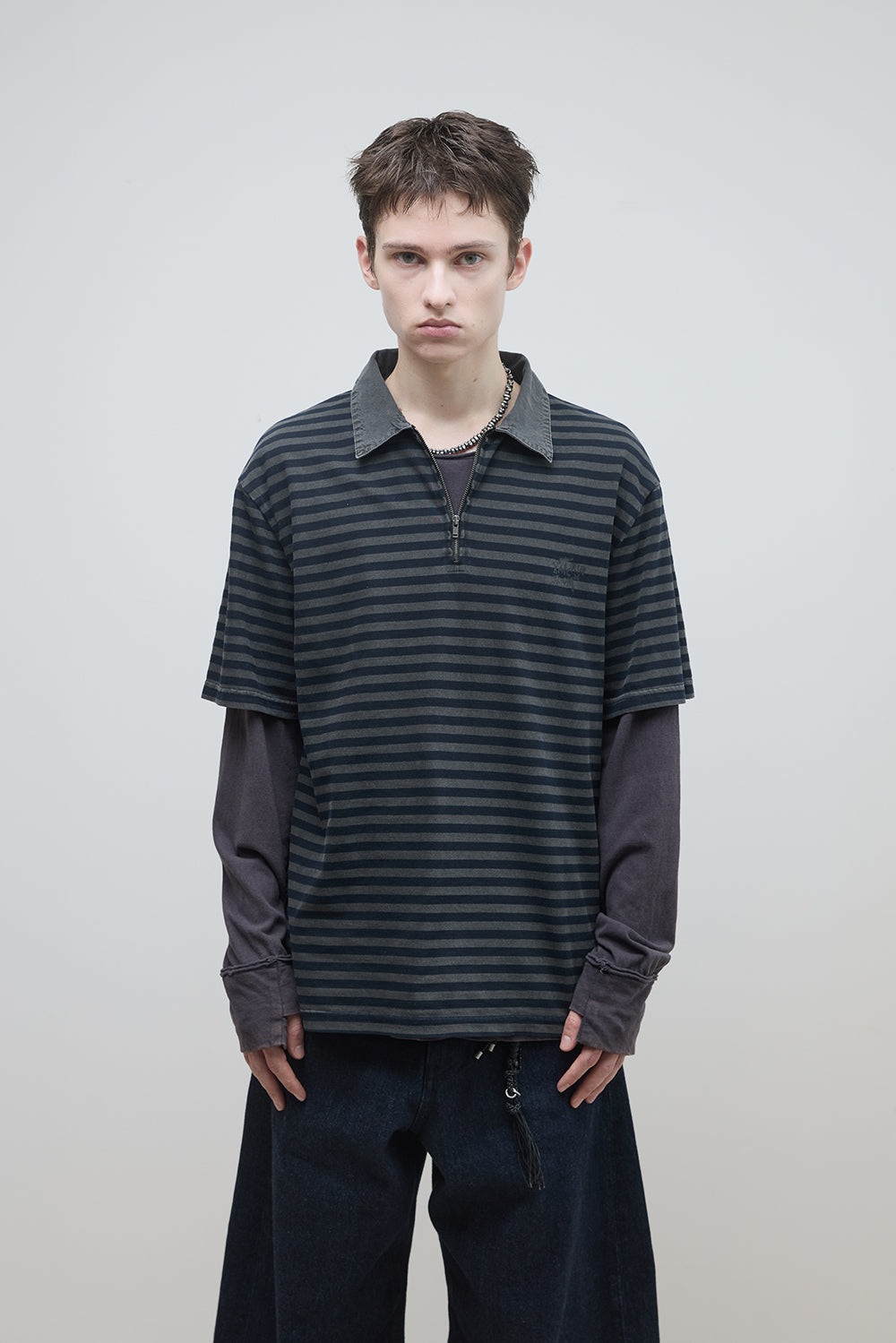 Hatchingroom - VTG Stripe Polo Tee (1/2 Blue) product image 11 | TRAB K-Fashion Australia