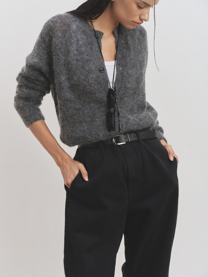 Tonywack - Side Panel Lace Trimmed Denim Jeans (Rinsed Black) product image 5 | TRAB K-Fashion Australia