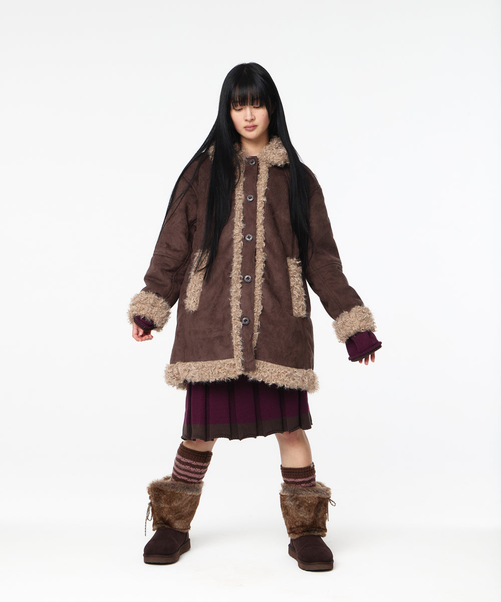 Coyseio - Hairy Suede Mustang Jacket (Brown) product image 5 | TRAB K-Fashion Australia