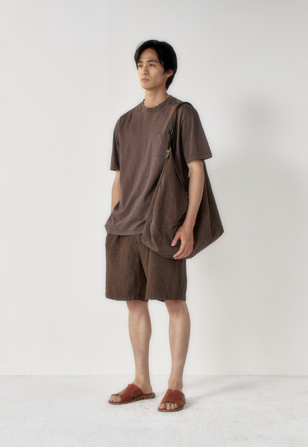 Art if acts - Garment Dyed Slub Pocket T-Shirt (Brown) product image 3 | TRAB K-Fashion Australia
