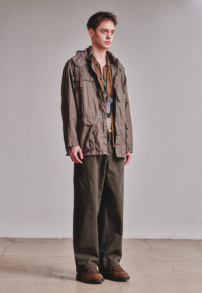 Art if acts - Linen Rain Parka (Wood) product image 6 | TRAB K-Fashion Australia