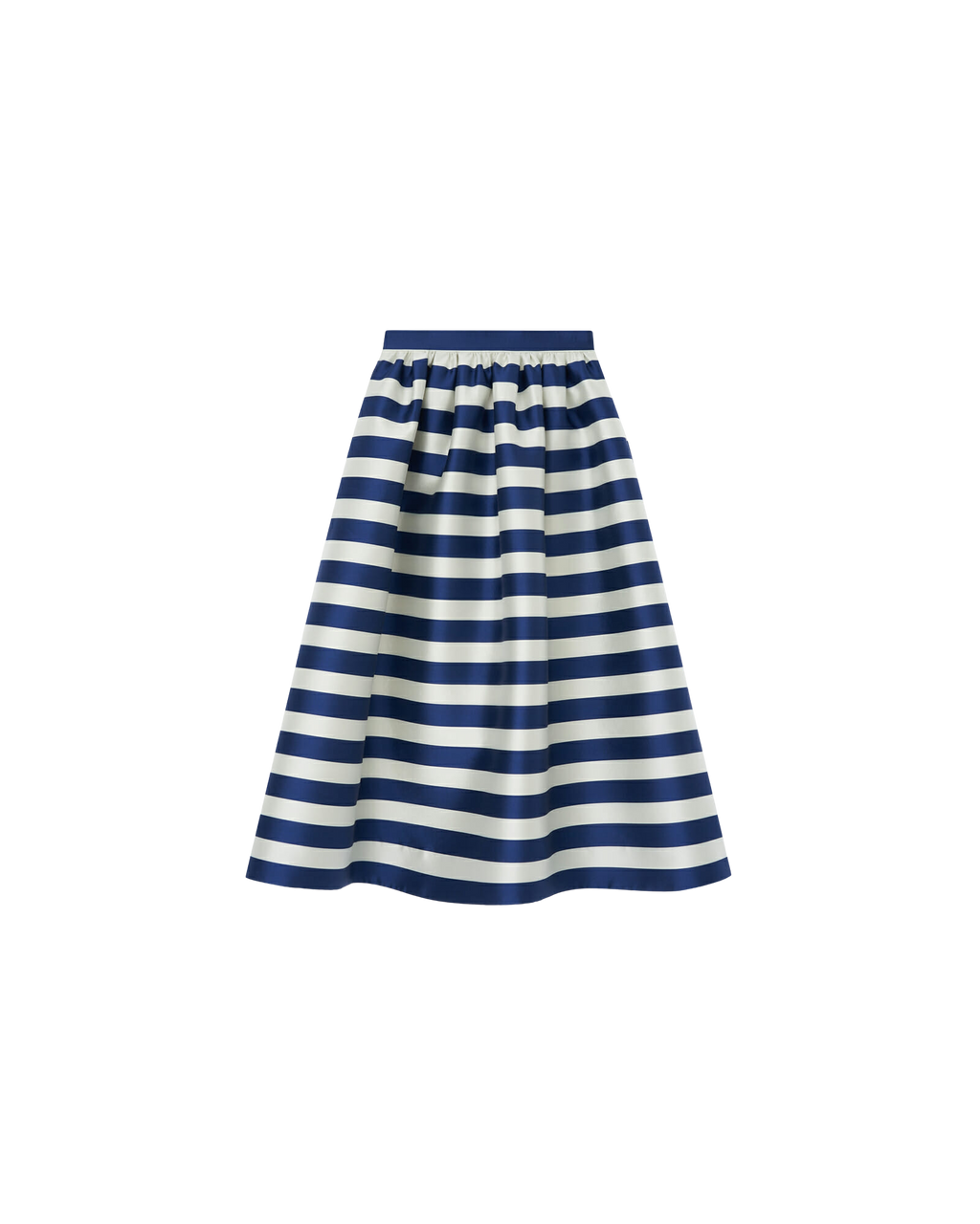Kimhe Kim - Striped Mikado Silk Midi Skirt (Navy) product image 7 | TRAB K-Fashion Australia