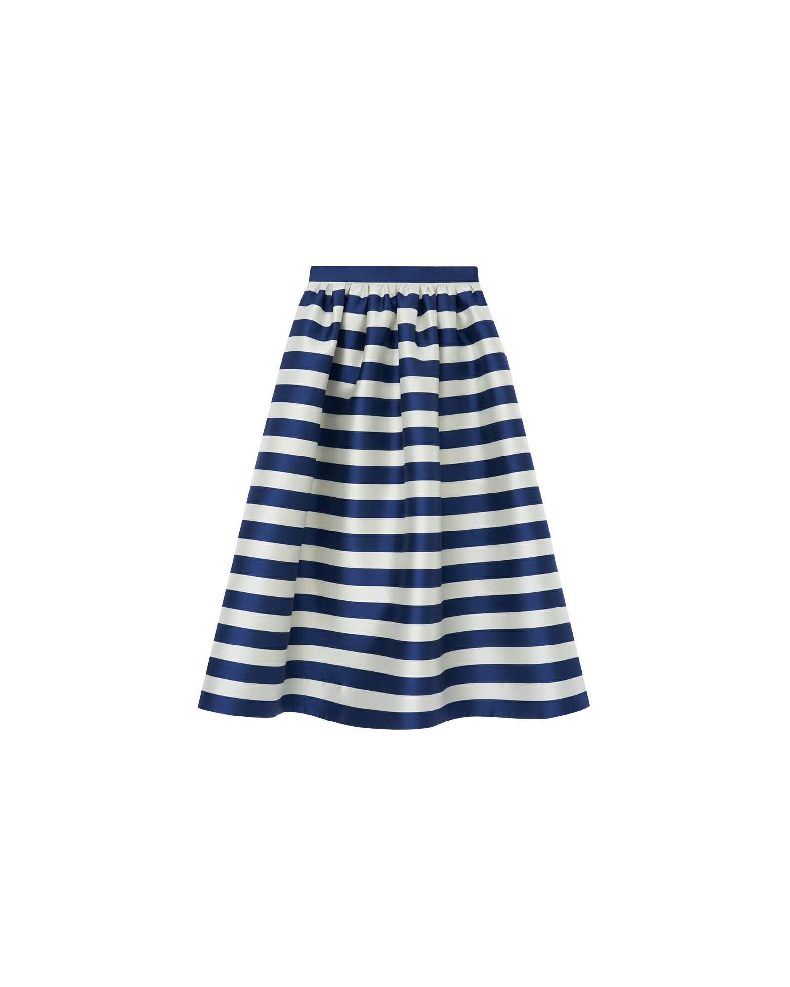 Kimhe Kim - Striped Mikado Silk Midi Skirt (Navy) product image 7 | TRAB K-Fashion Australia