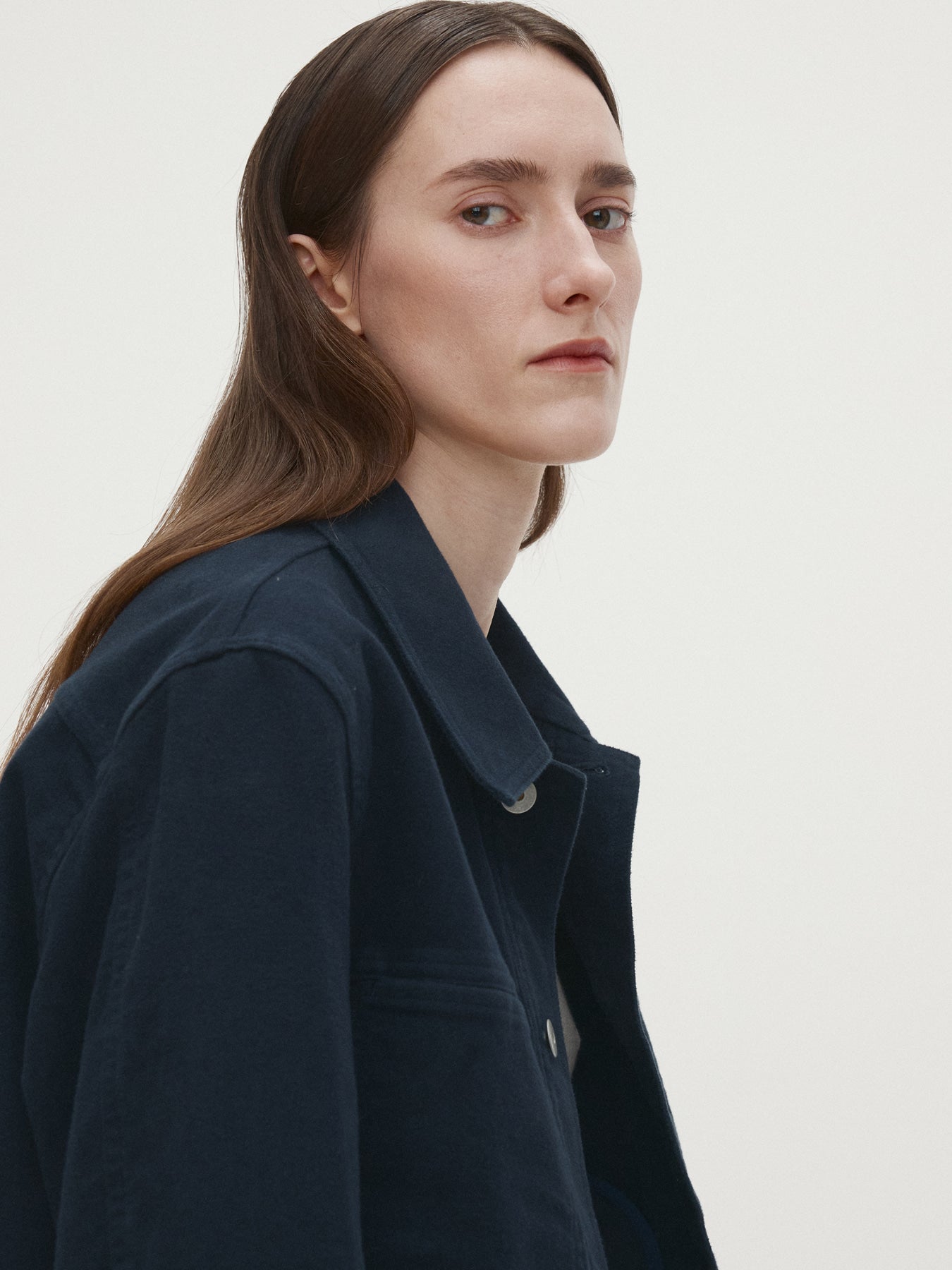Tonywack - Moleskin Cotton Trucker Jacket (Navy) product image 6 | TRAB K-Fashion Australia