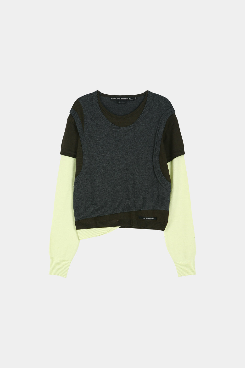 Andersson Bell - Tres Over Layered Sweater (Green) product image 11 | TRAB K-Fashion Australia