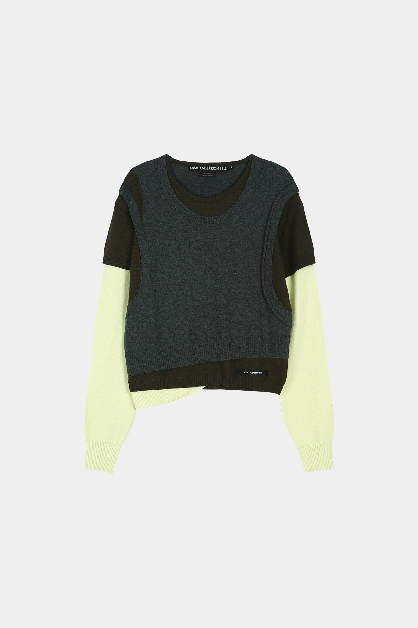 Andersson Bell - Tres Over Layered Sweater (Green) product image 11 | TRAB K-Fashion Australia