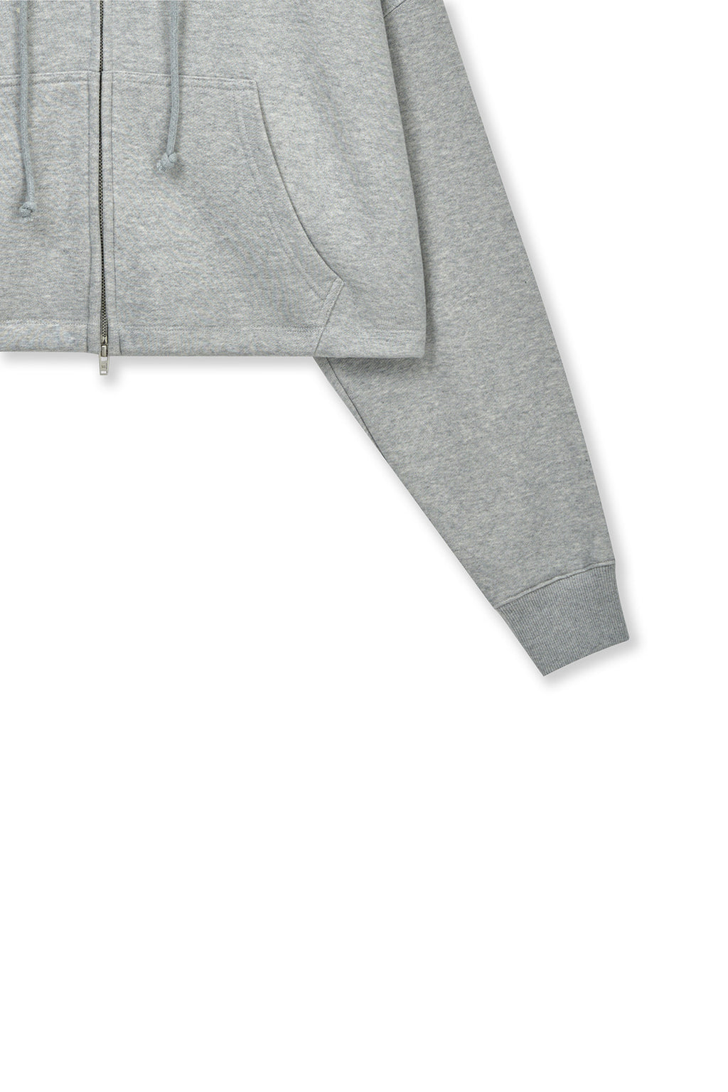 Matin Kim - Graffiti Logo Crop Hoody Zip Up (Grey) product image 4 | TRAB K-Fashion Australia