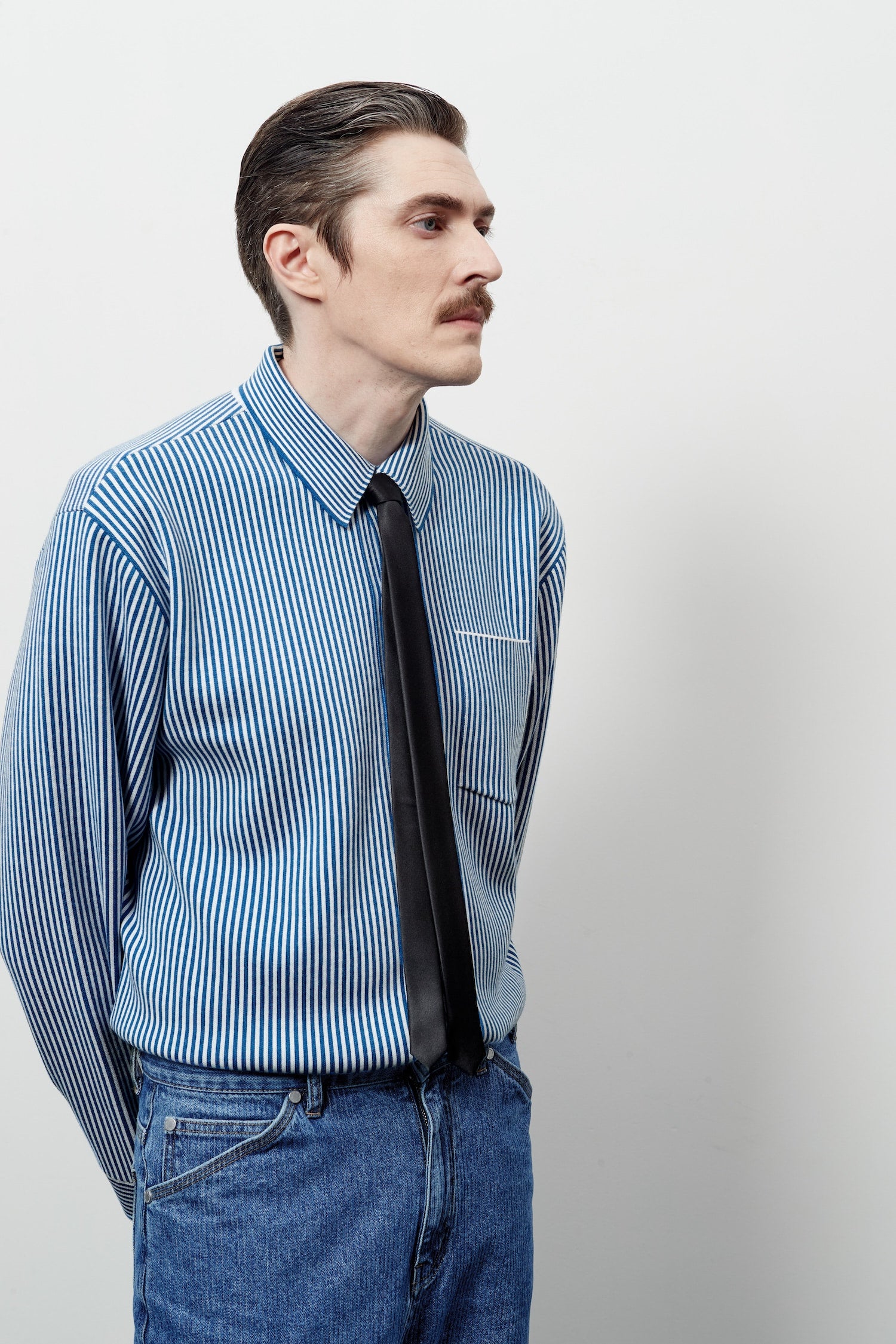 Stu - Stripe Knit Shirt (Blue) product image 16 | TRAB K-Fashion Australia