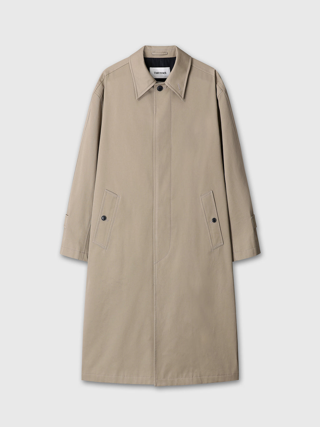 Tonywack - Cotton Drill Single-Breasted Overcoat (Beige) product image 9 | TRAB K-Fashion Australia