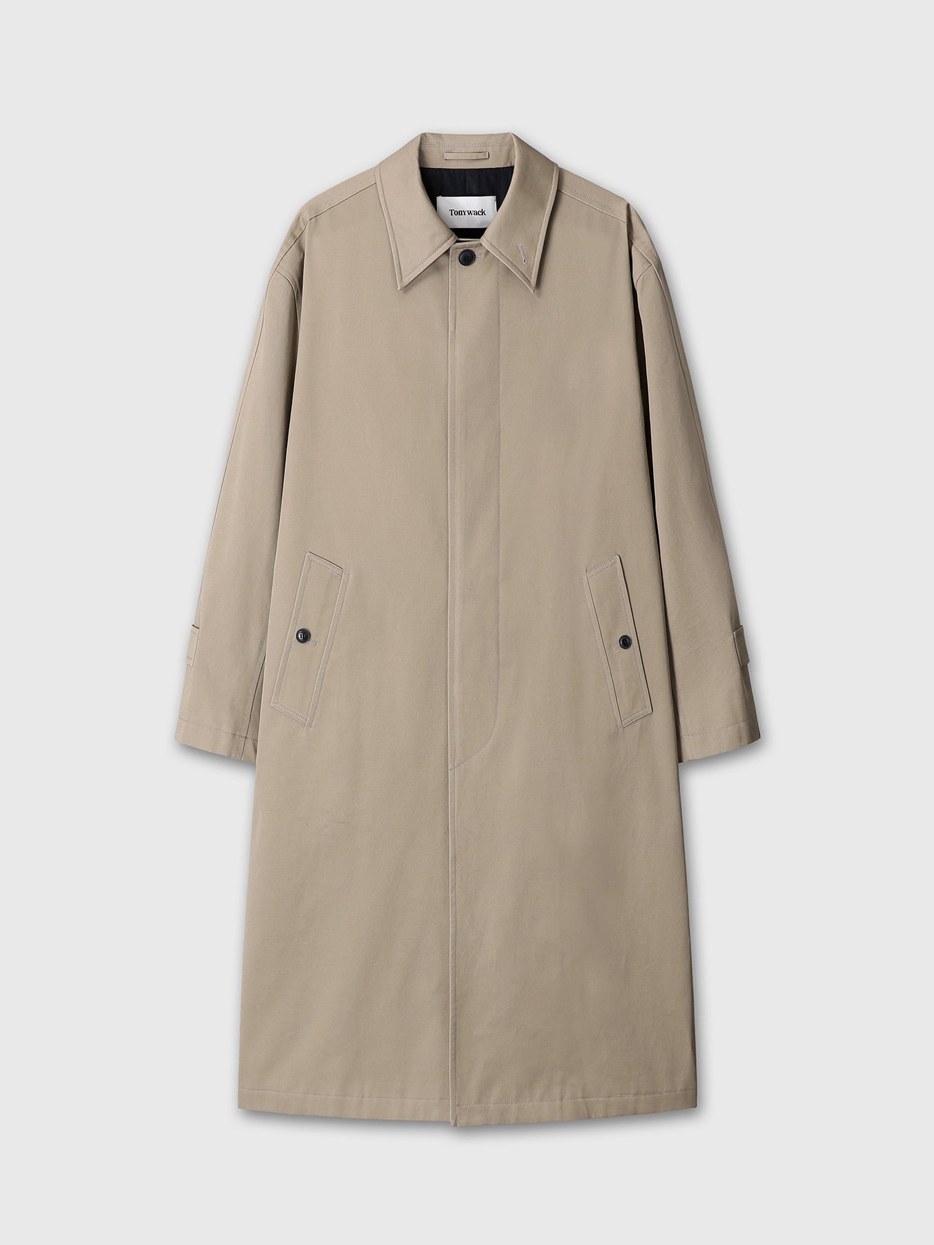 Tonywack - Cotton Drill Single-Breasted Overcoat (Beige) product image 9 | TRAB K-Fashion Australia