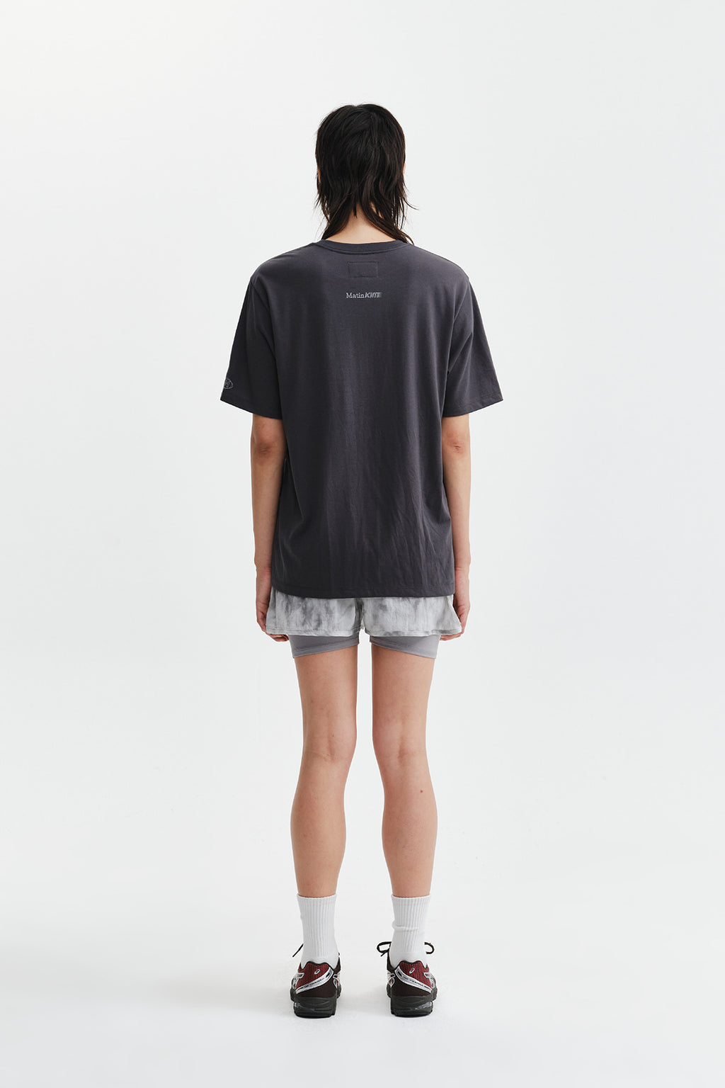 Matin Kim - Matin Pace Sprint Graffiti Top (Charcoal) product image 9 | TRAB K-Fashion Australia