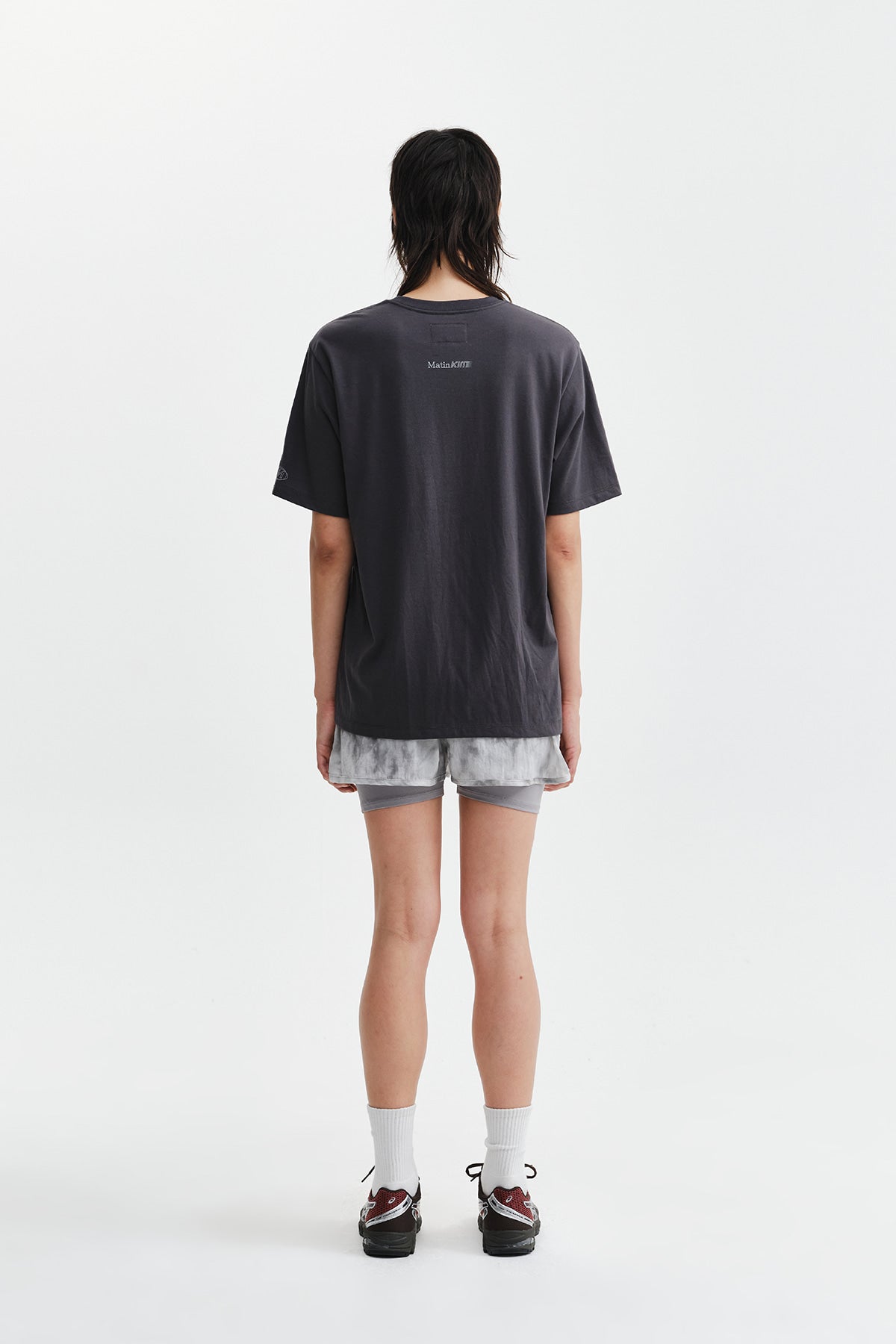 Matin Kim - Matin Pace Sprint Graffiti Top (Charcoal) product image 9 | TRAB K-Fashion Australia