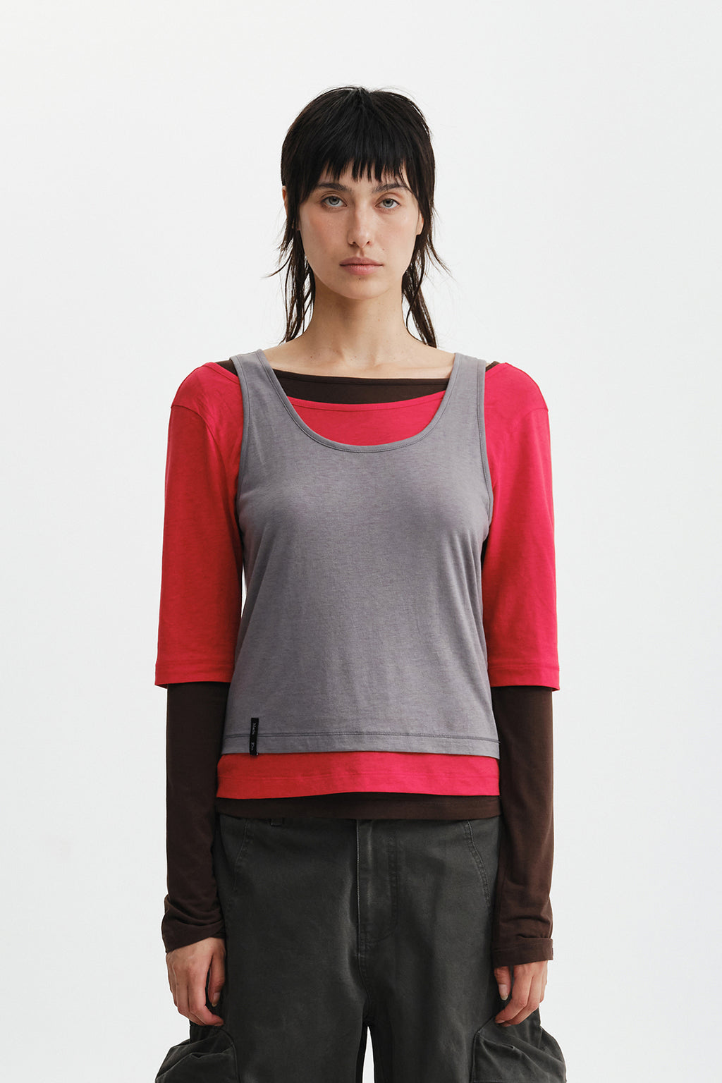 Matin Kim - Triple Layered Multi Way Top (Red) product image 10 | TRAB K-Fashion Australia