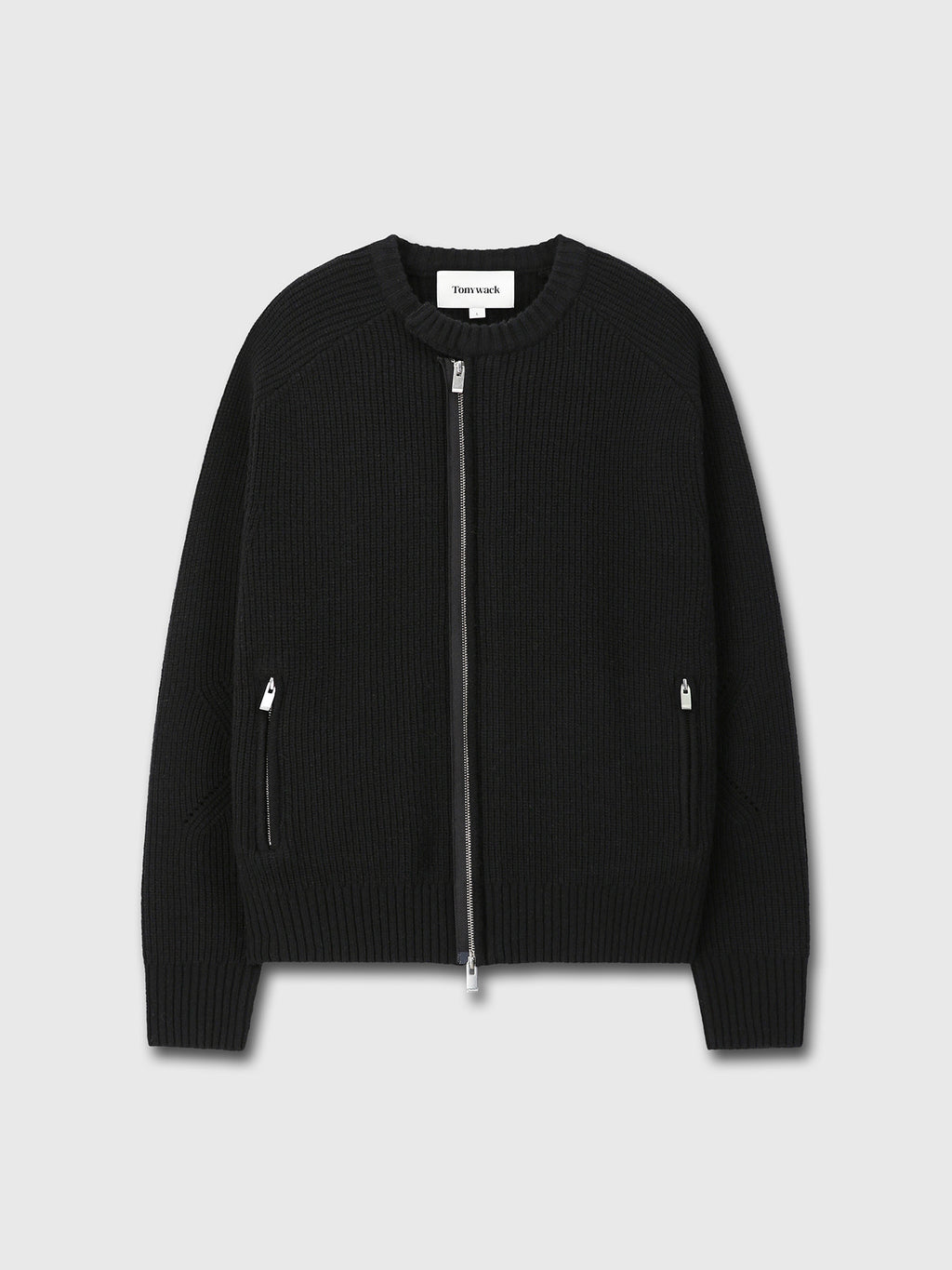 Tonywack - Merino Wool Knitted Zip-Up Jumper (Black) product image 11 | TRAB K-Fashion Australia