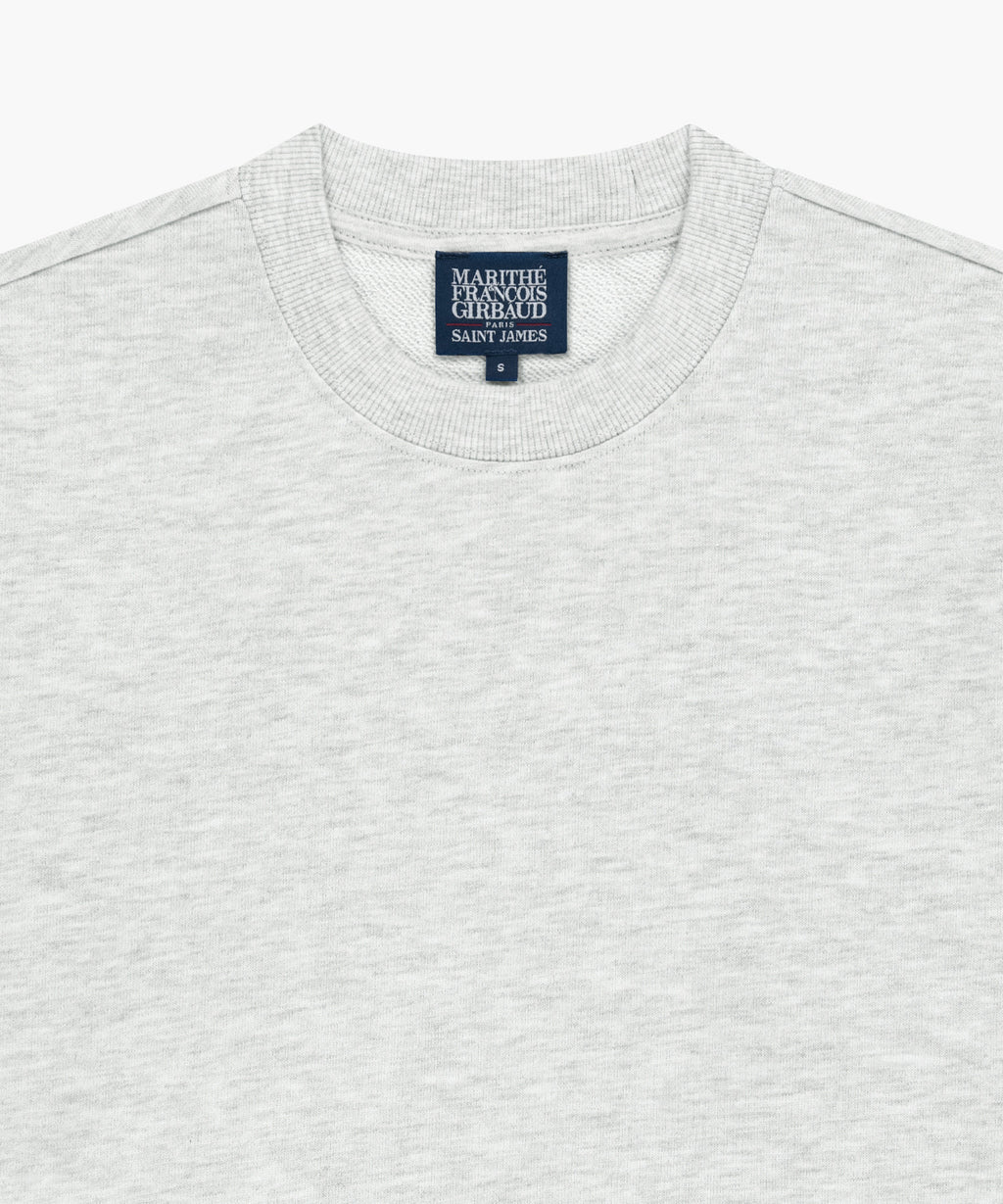 Marithe & Francois Girbaud - Marithe X Saint James Bon Bon Elbow Patch Sweatshirt (Light Heather Gray) product image 6 | TRAB K-Fashion Australia